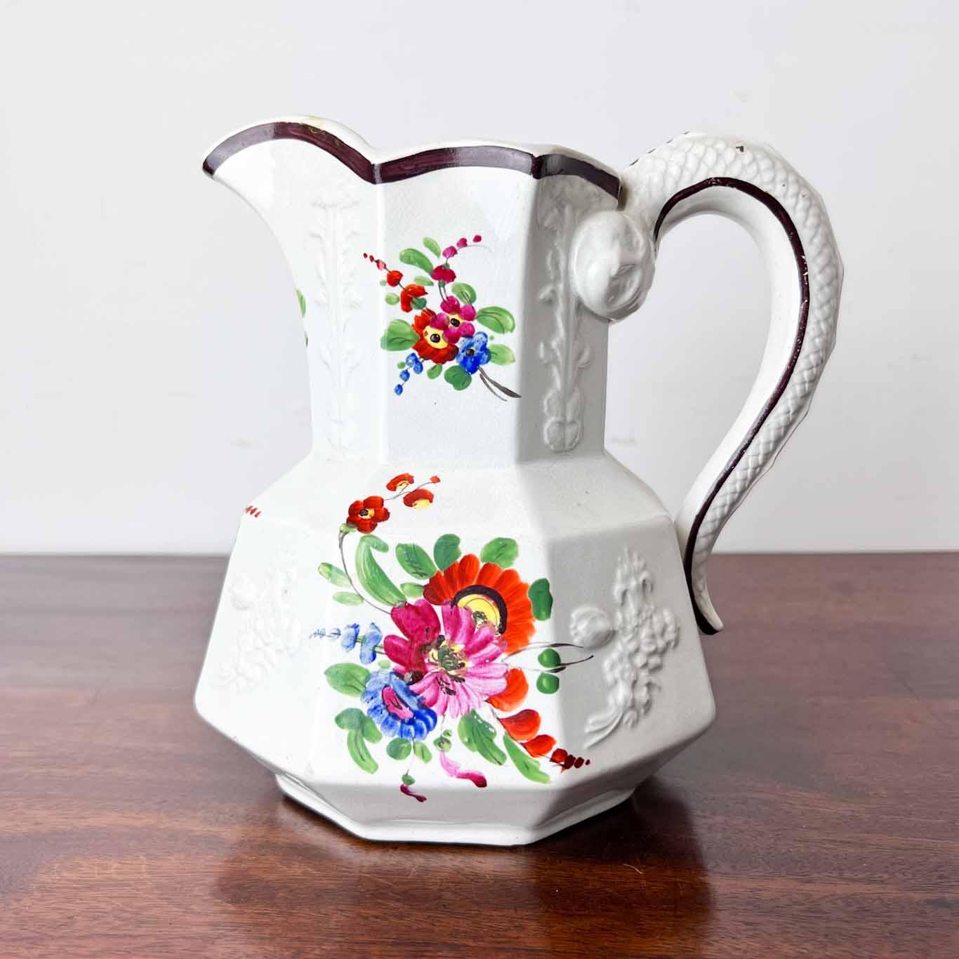 19th Century Hand Painted Hydra Jug (1 of 12)