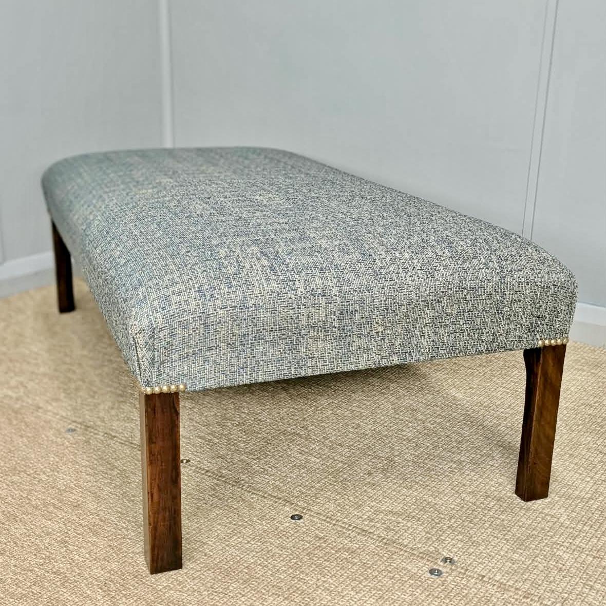 Upholstered Footstool on 19th Century Square Legs (1 of 5) Upholstered Footstool on 19th Century Square Legs (1 of 5)