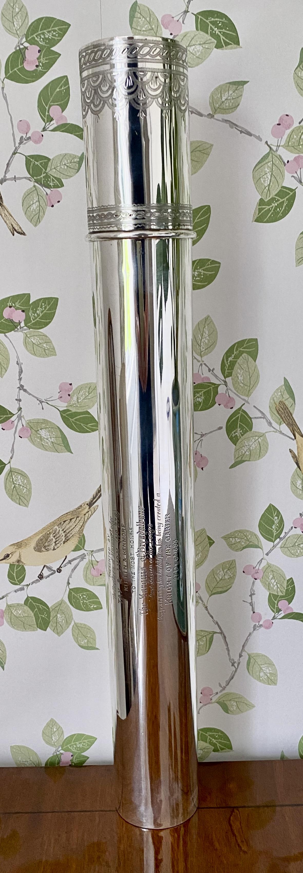 Rare Victorian Silver Plated Scroll Carrier. Dated 1893 (1 of 9)