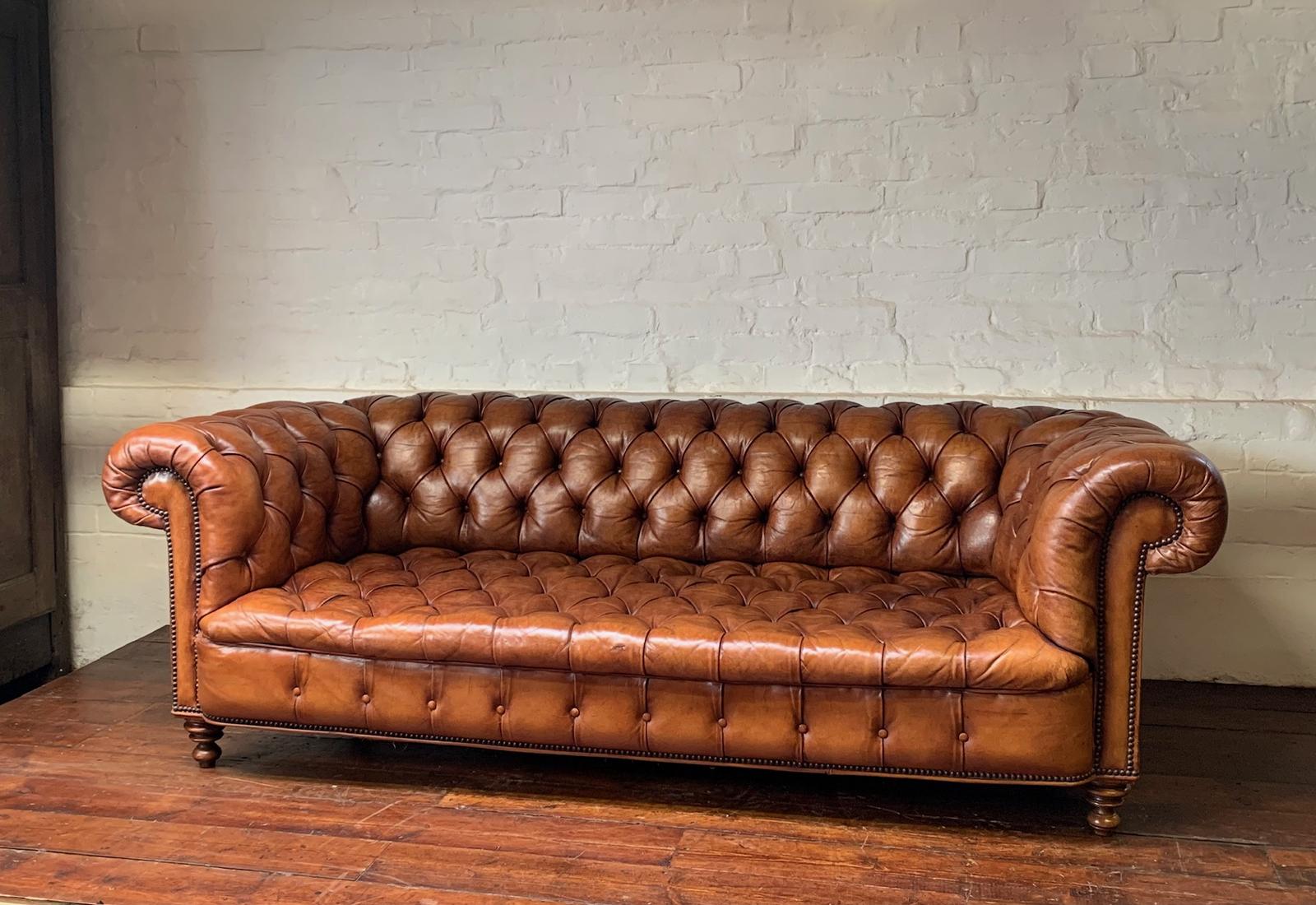 Magnificent Early 20th Century Leather Chesterfield Sofa (1 of 13) Magnificent Early 20th Century Leather Chesterfield Sofa (1 of 13)