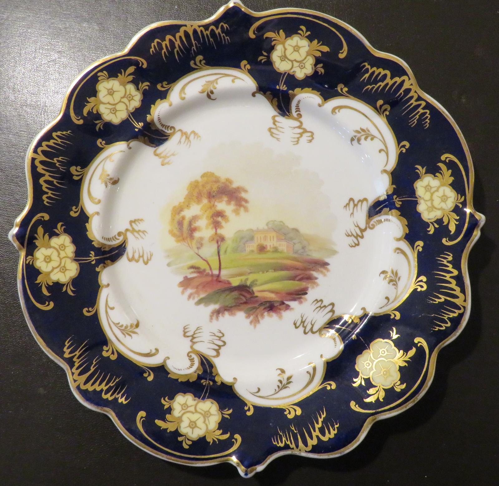 Cabinet Plate Samuel Allcock Hand Painted Landscape 1840/1860 (1 of 4)