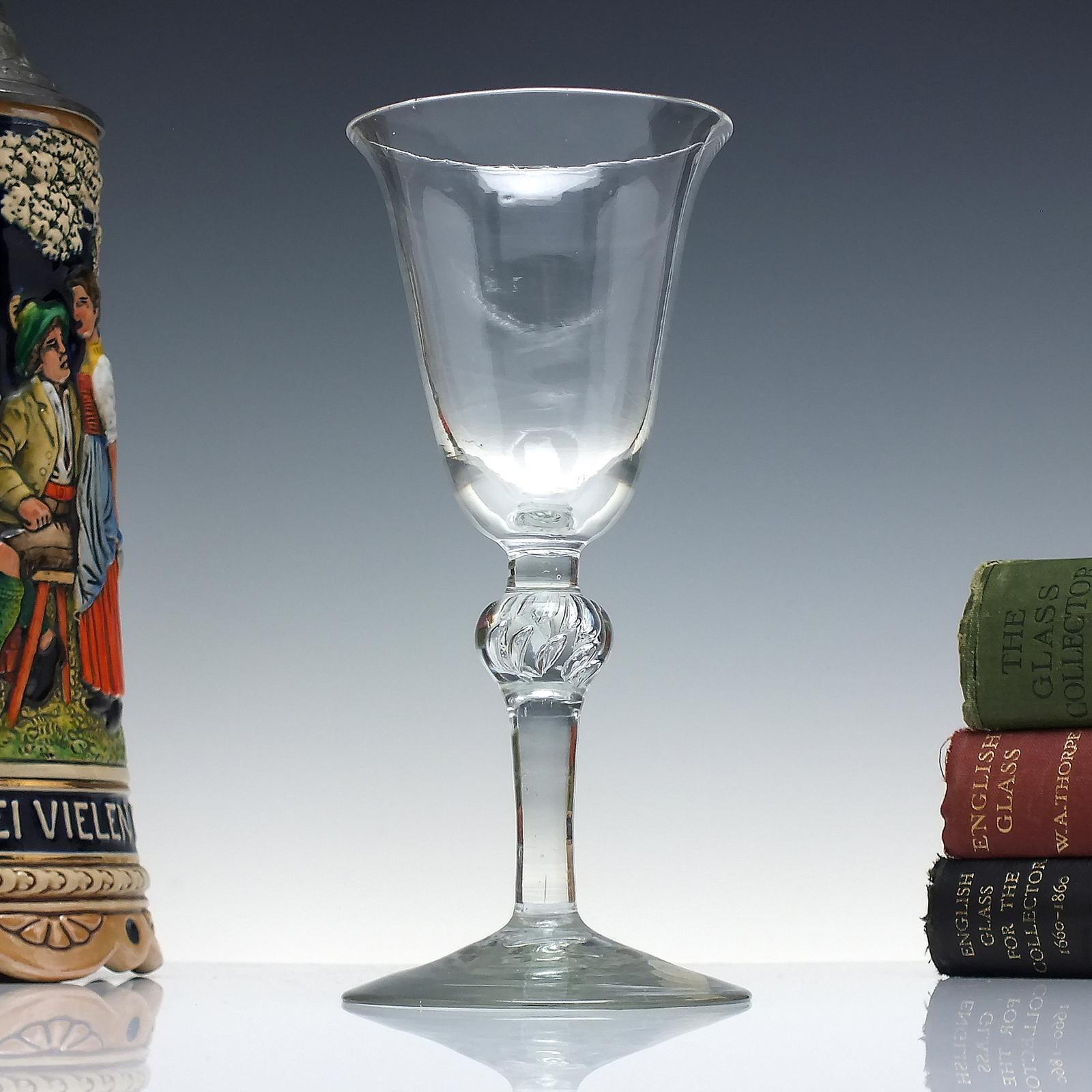 Georgian Balustroid Wine Glass Goblet c.1740 (1 of 5)