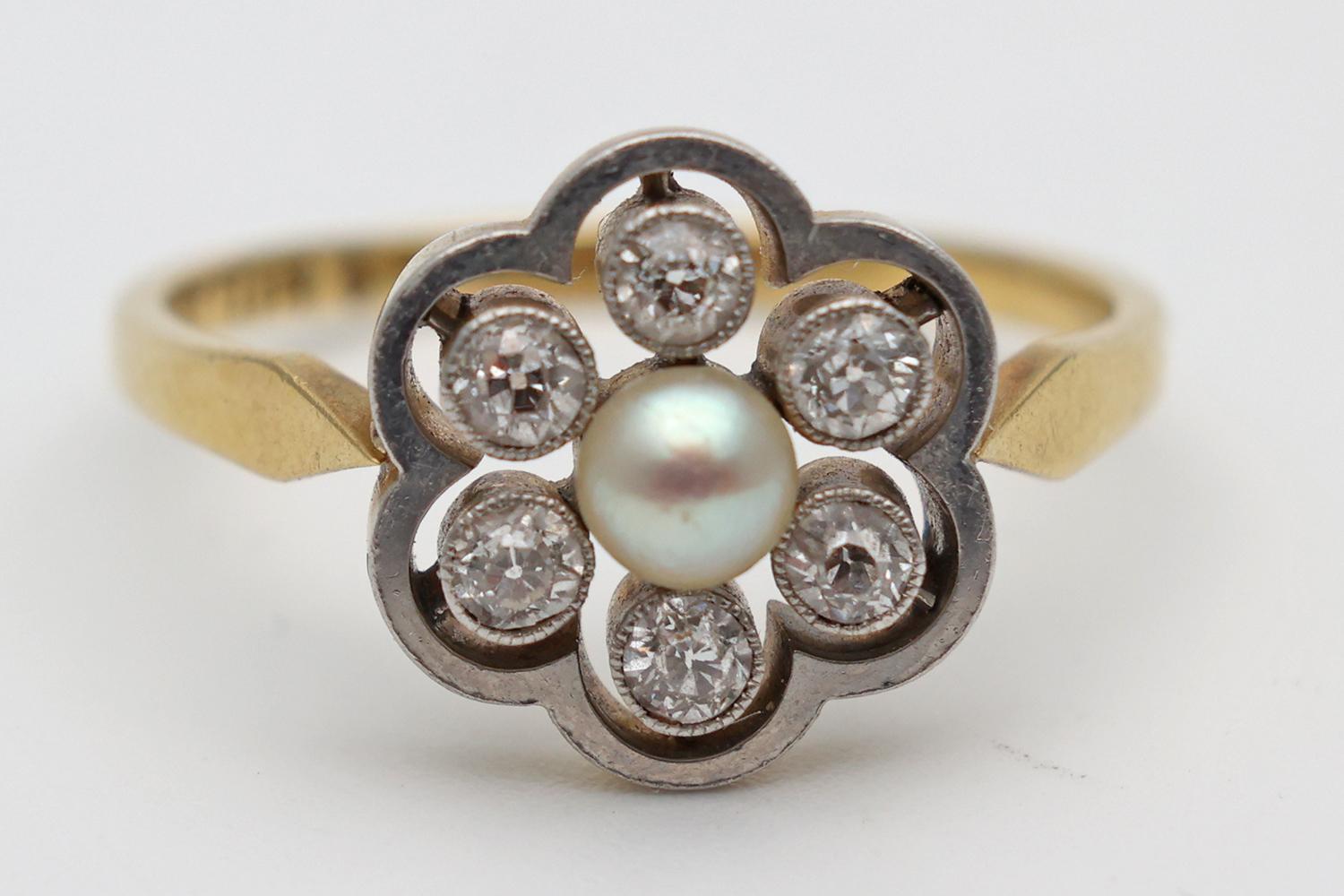 Barnett Henry Joseph Edwardian Diamond & 18ct Gold Ring (1 of 3)
