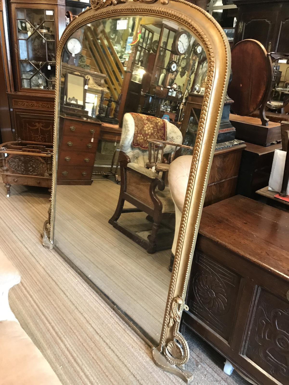 Large Early Victorian Gilt Mirror (1 of 1)