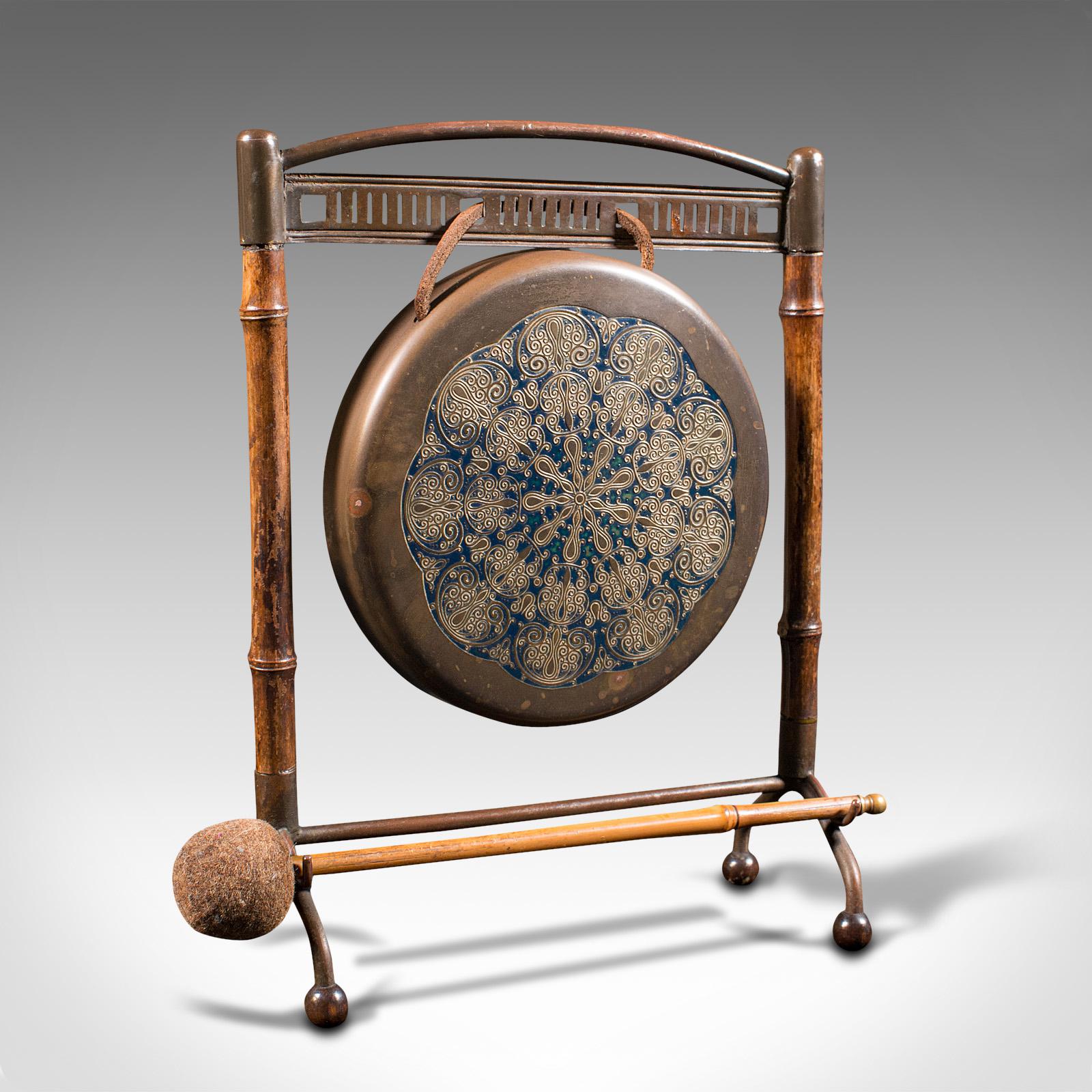 Small Antique Table Gong, Oriental, Bamboo, Brass, Dinner Chime, Victorian, 1900 (1 of 8) Small Antique Table Gong, Oriental, Bamboo, Brass, Dinner Chime, Victorian, 1900 (1 of 8)