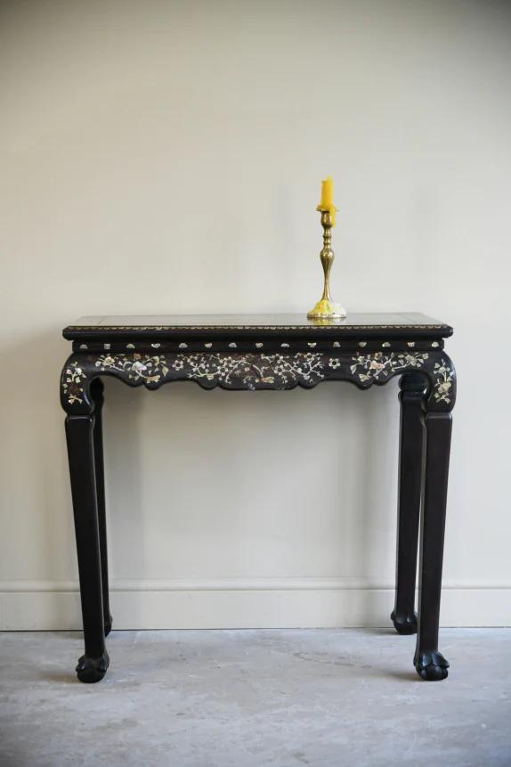 Antique Chinese Inlaid Occasional Table (1 of 13)