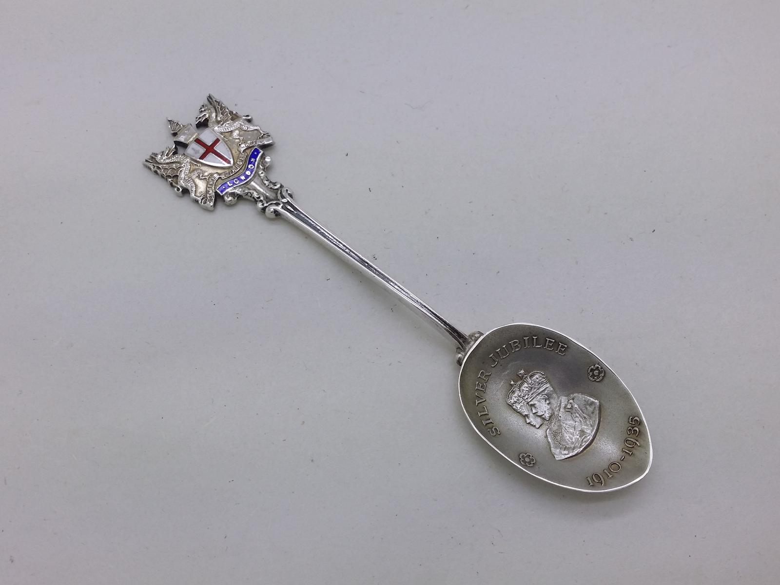 George V 1934 Sterling Silver Commemorative Jubilee Souvenir Spoon Hallmarked Birmingham (1 of 7)
