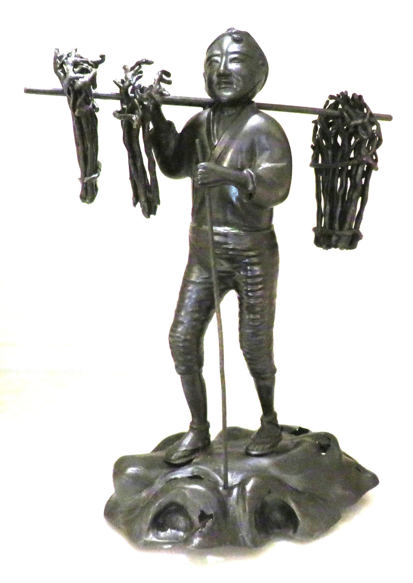 Bronze Okimono of Farmer (1 of 4) Bronze Okimono of Farmer (1 of 4)