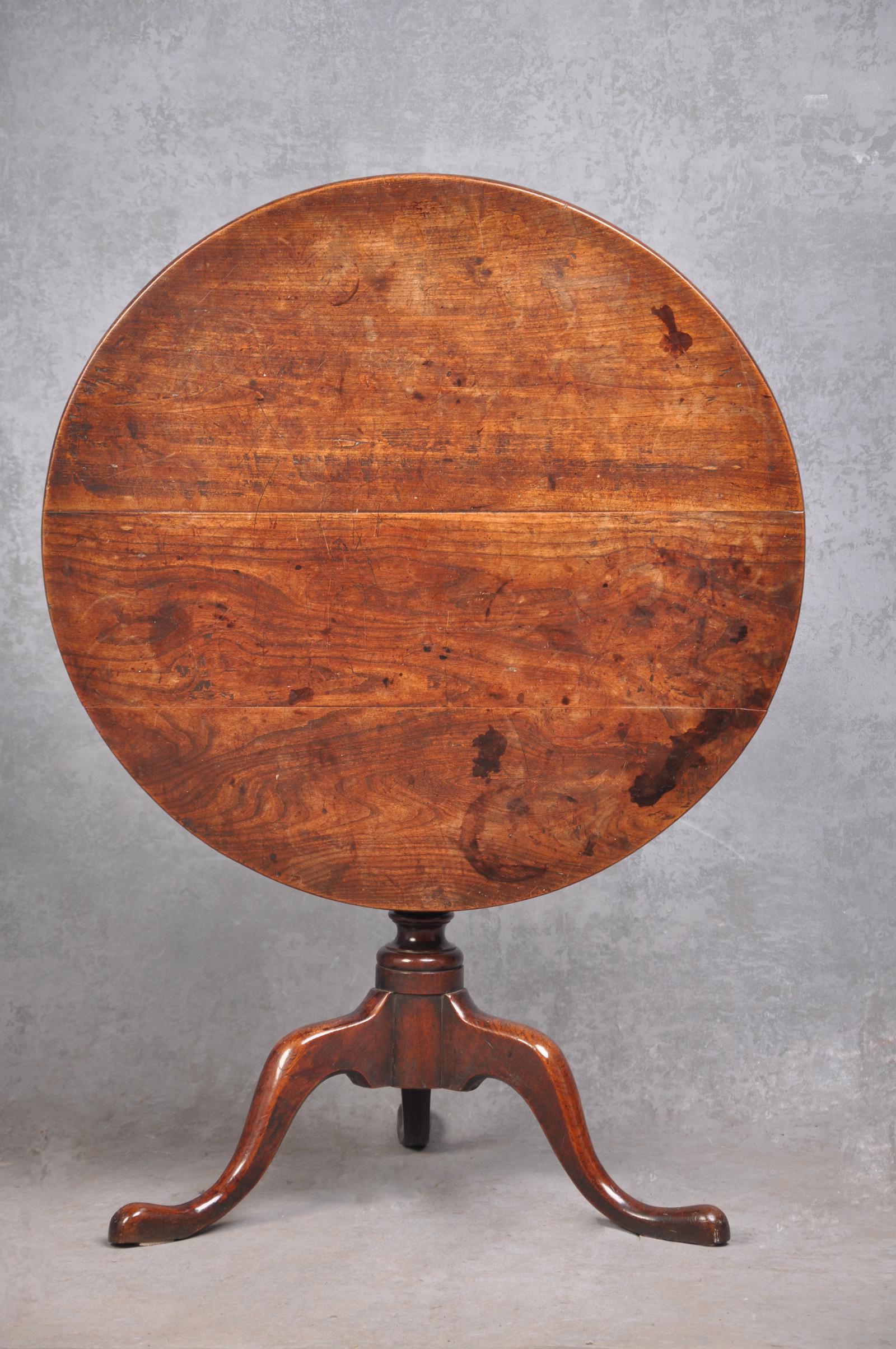 A Rare 18th Century Cherrywood Tripod Table (1 of 10)