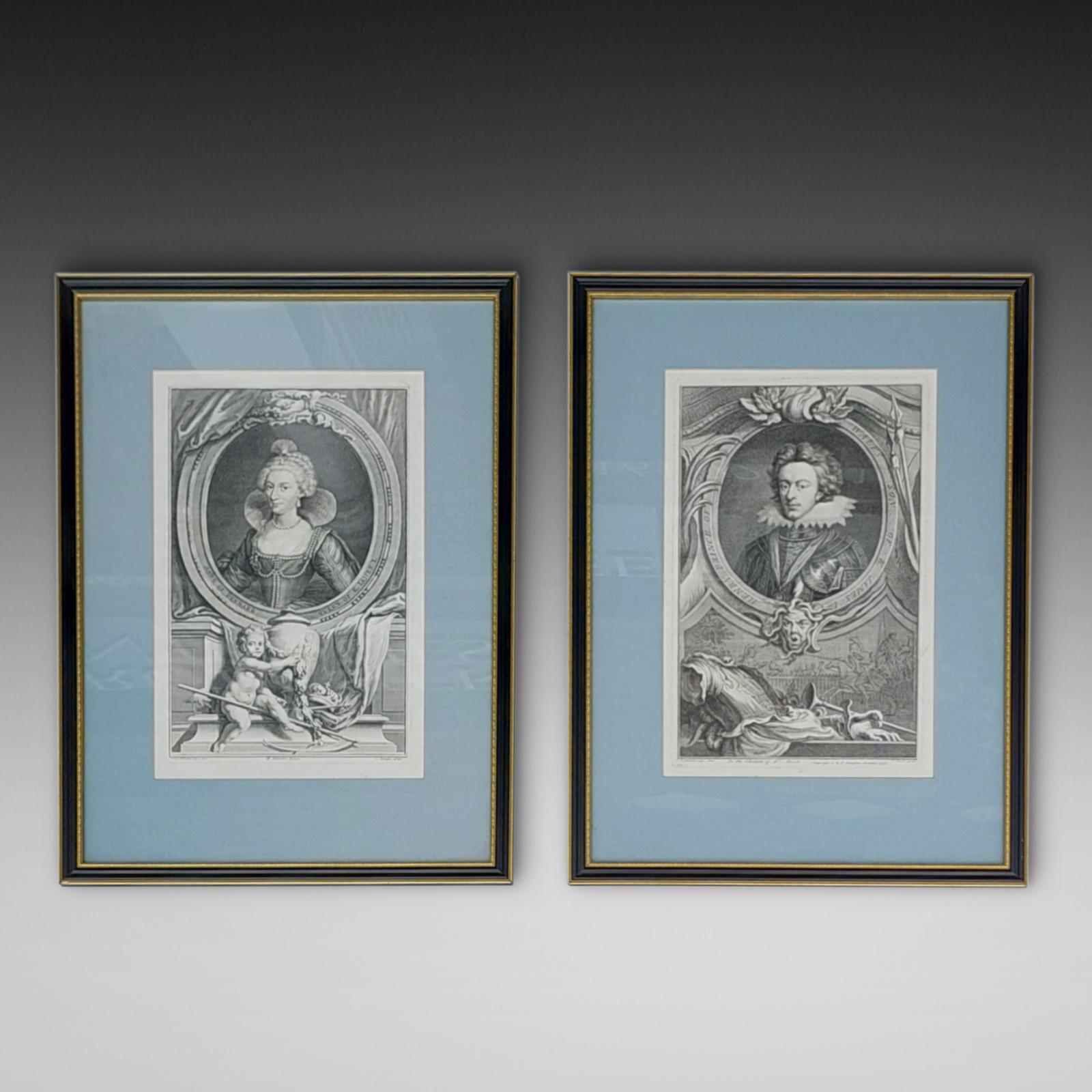 Jacobus Houbraken (1698-1780) Pair of Dutch 18th Century Line Engravings (1 of 9) Jacobus Houbraken (1698-1780) Pair of Dutch 18th Century Line Engravings (1 of 9)