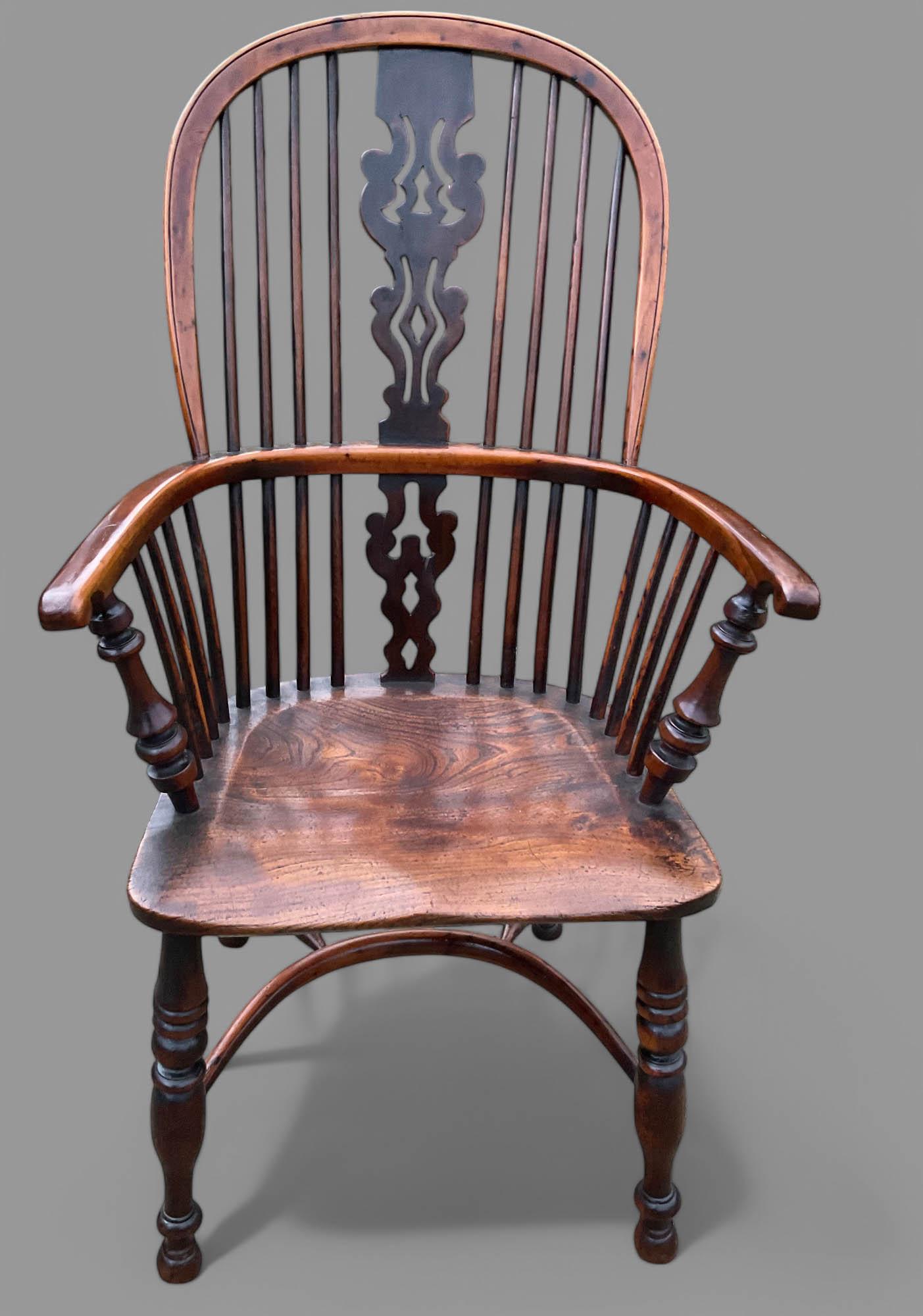 A Super High Back Yew Wood Windsor Chair by Gabbitass of (1 of 10)