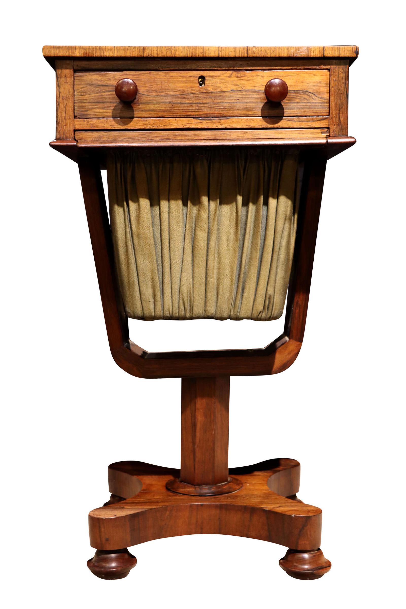 William IV Rosewood Pedestal Sewing Table c.1830 (1 of 5) William IV Rosewood Pedestal Sewing Table c.1830 (1 of 5)