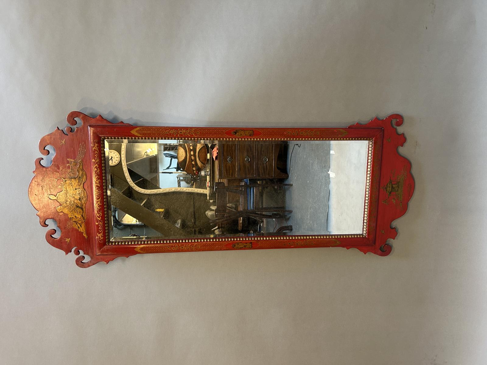 Chinoiserie Lacquered Wall Mirror (1 of 7)