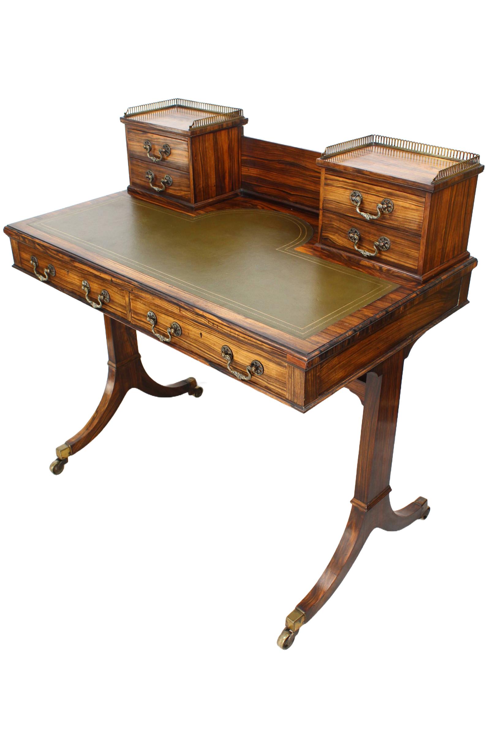 Victorian Wright & Mansfield Coromandel Wood Writing Desk (1 of 17)