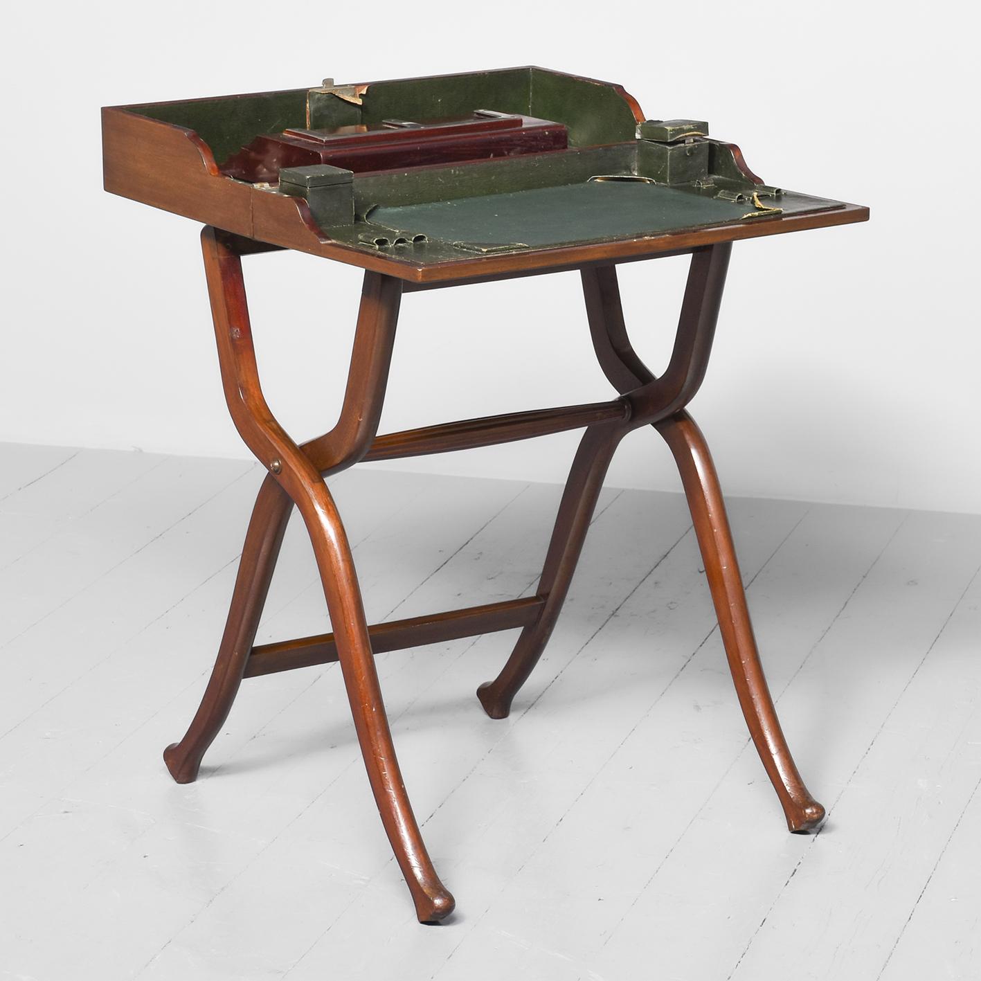 Mahogany Folding Travelling Military Desk (1 of 11)