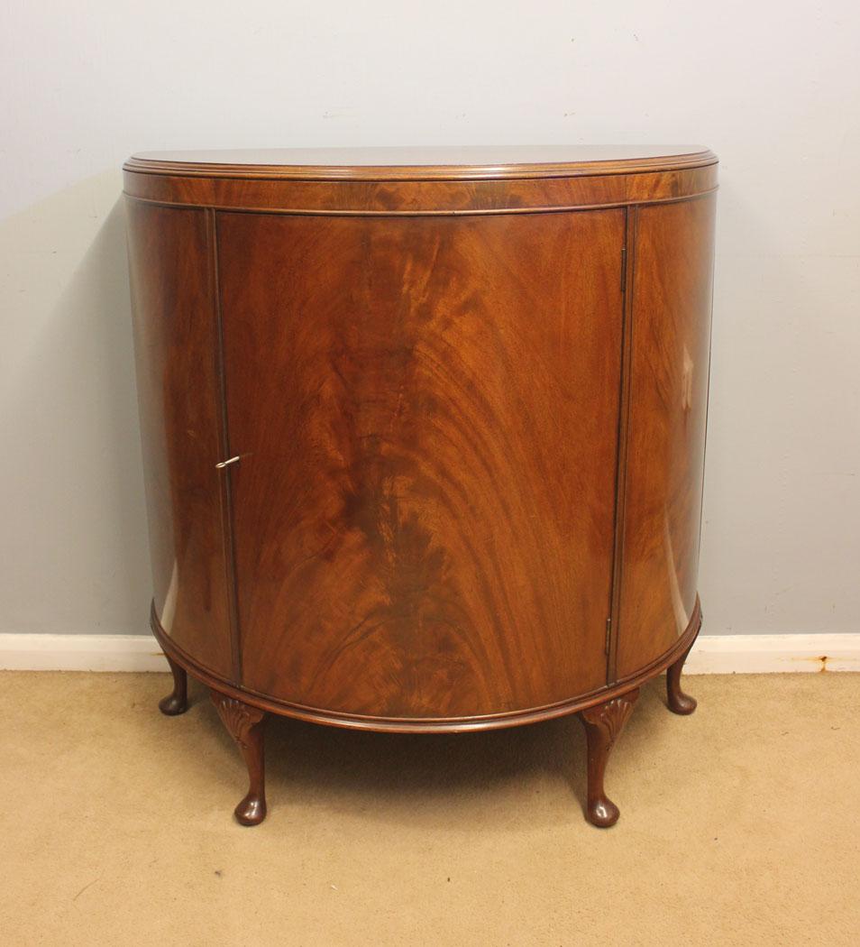 Antique Mahogany Demi Lune Cabinet Sideboard (1 of 8) Antique Mahogany Demi Lune Cabinet Sideboard (1 of 8)