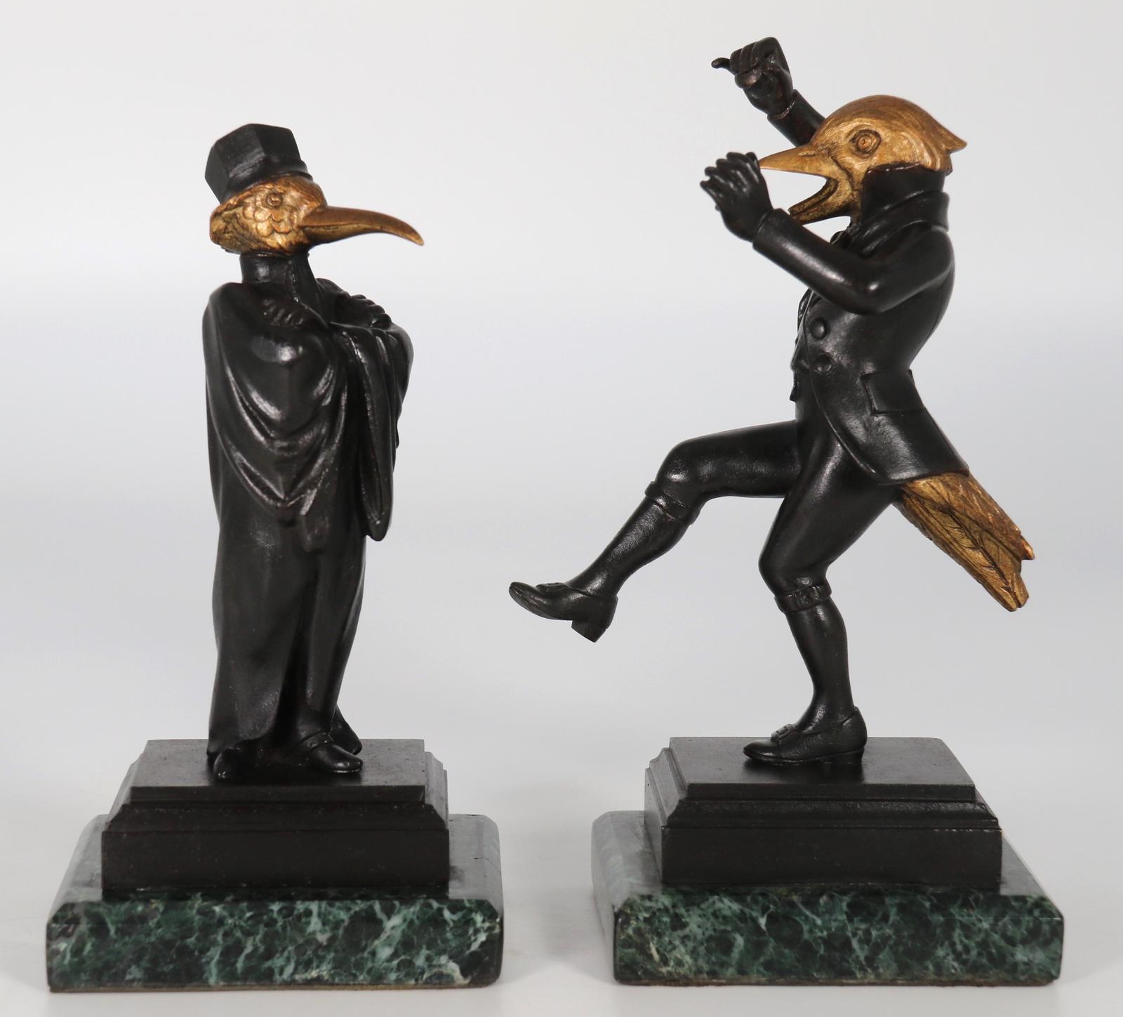 Pair of Bronze Caricature Figures of Birds c.1880 (1 of 29)