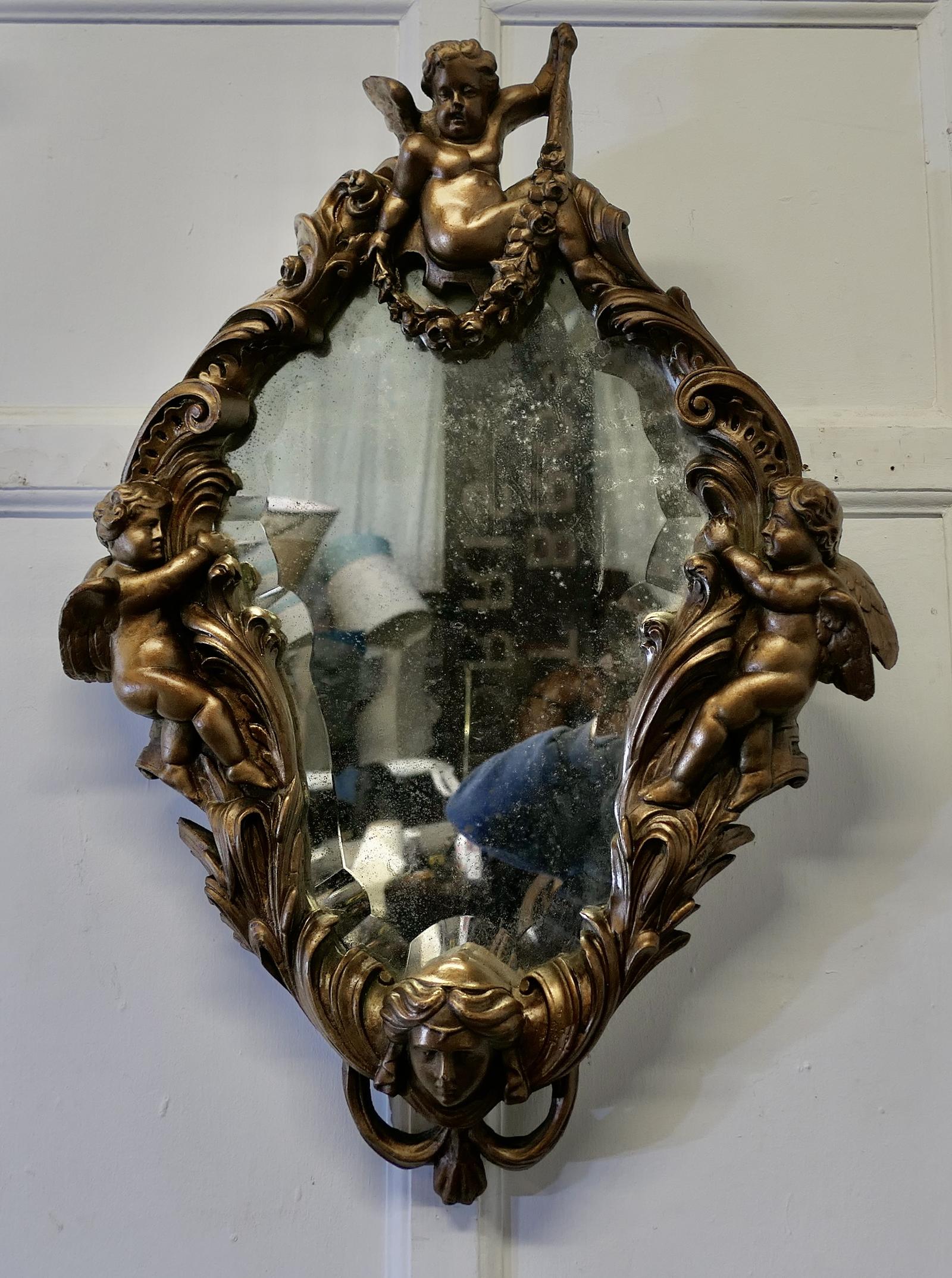 18th Century Italian Gilded Baroque Mirror (1 of 9)