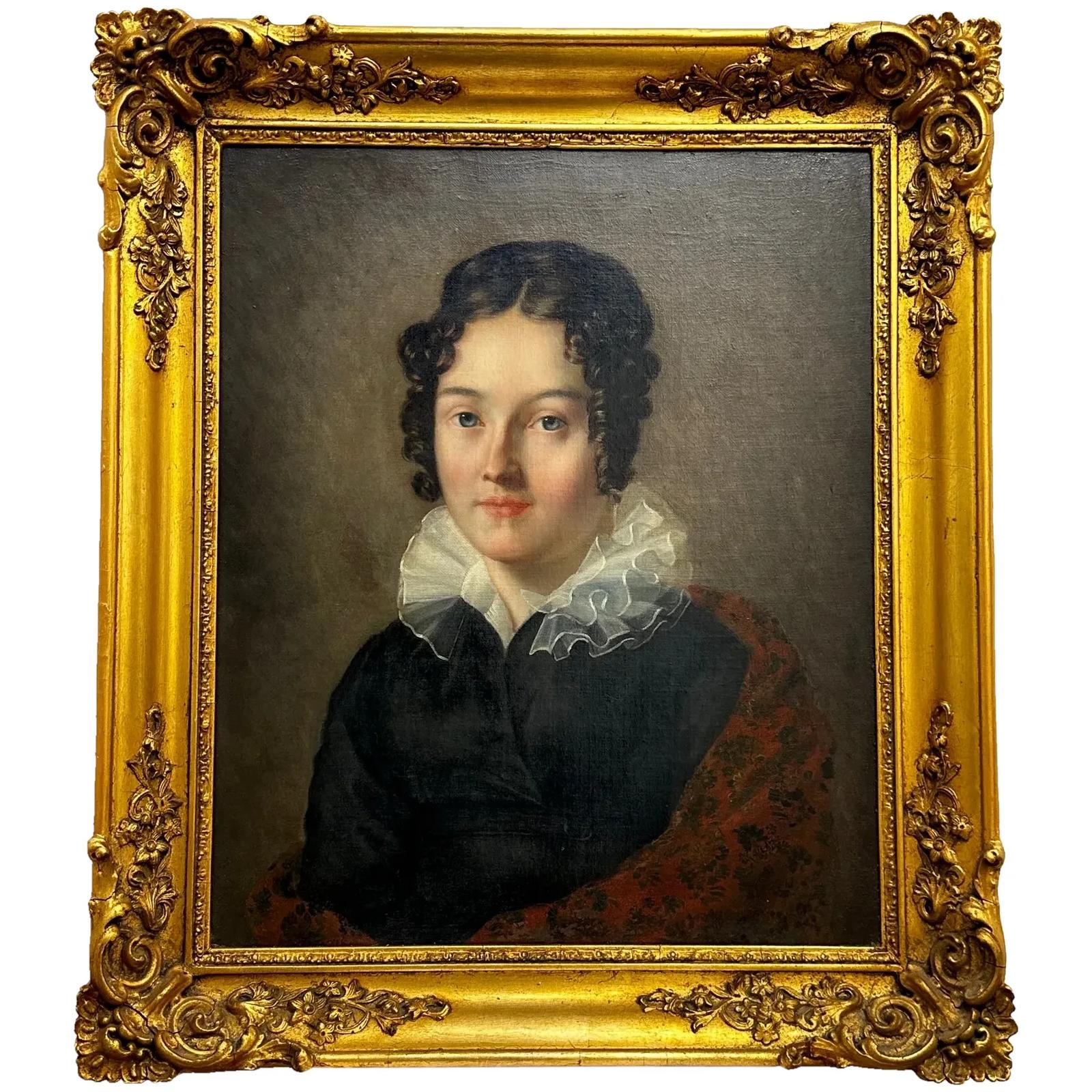 Early Victorian Oil Painting Portrait Graceful Young Brunette Lady Blue Eyes (1 of 56) Early Victorian Oil Painting Portrait Graceful Young Brunette Lady Blue Eyes (1 of 56)