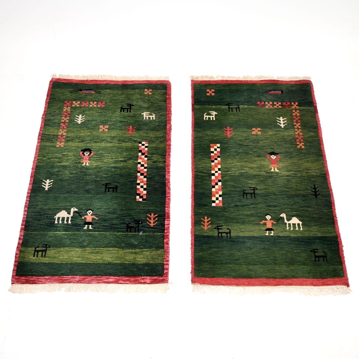 Pair of Vintage Persian Gabbeh Rugs (1 of 10) Pair of Vintage Persian Gabbeh Rugs (1 of 10)