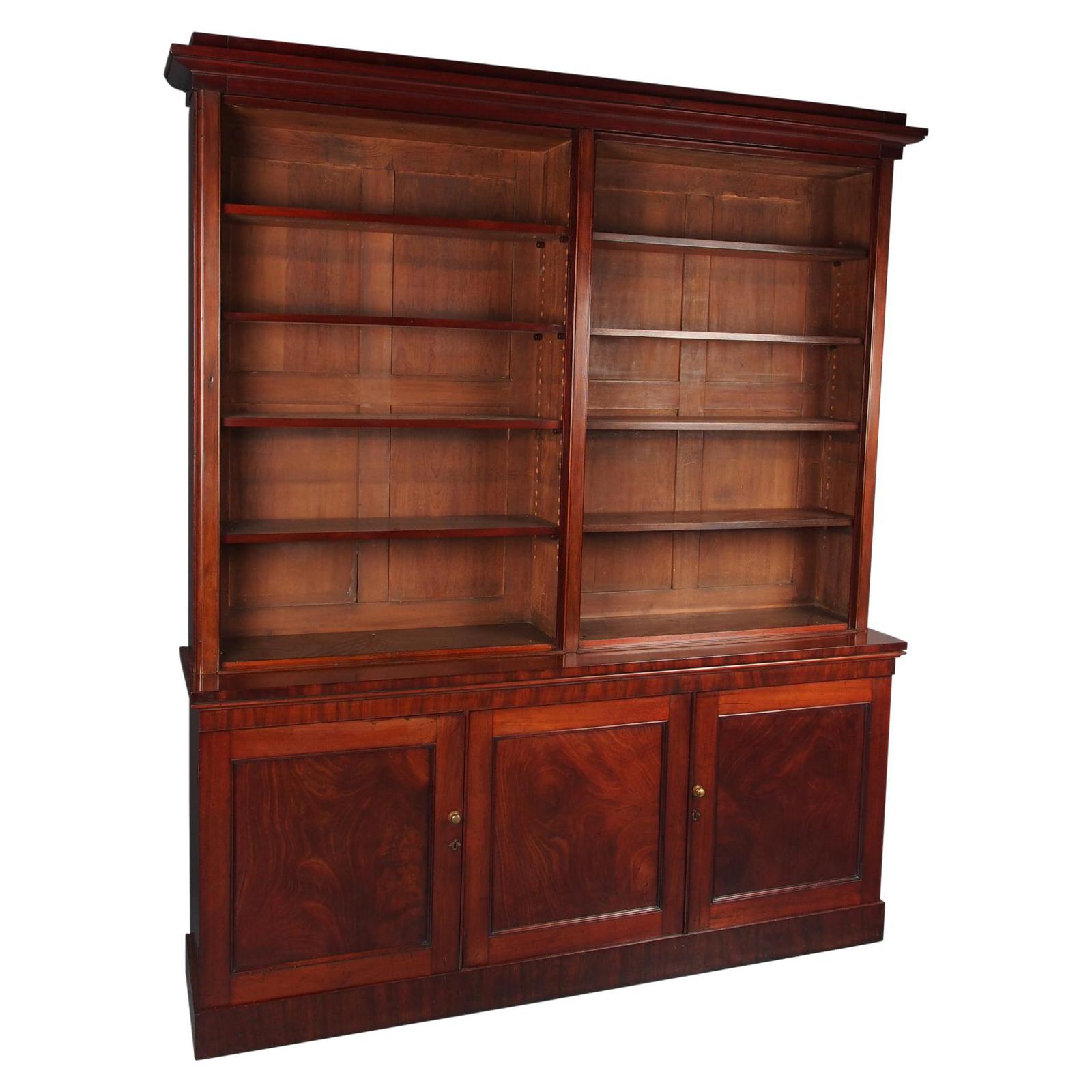 Large Early Victorian Mahogany Open Bookcase (1 of 10) Large Early Victorian Mahogany Open Bookcase (1 of 10)