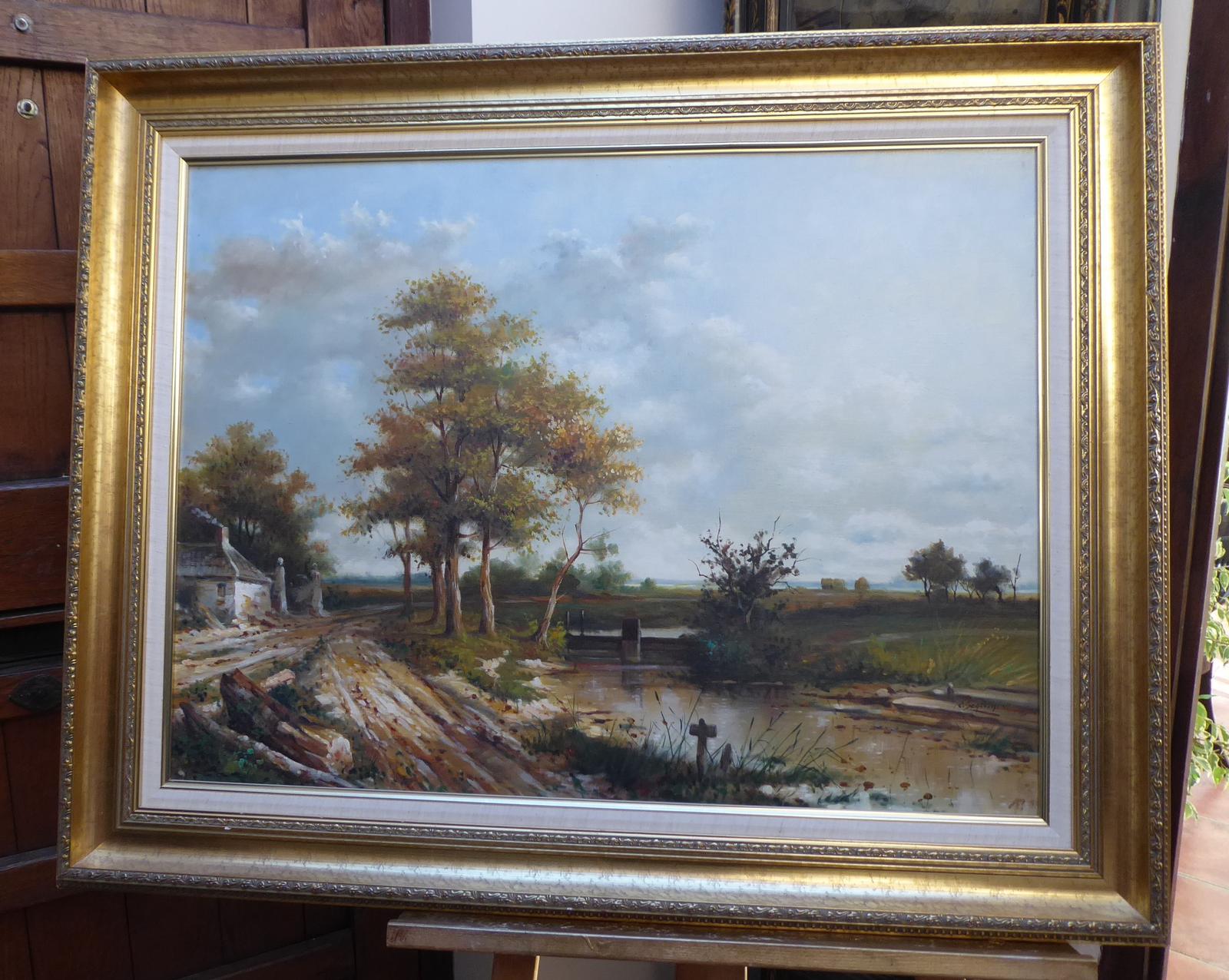Large Country View Listed Artist Robert Scalvini (1 of 14)