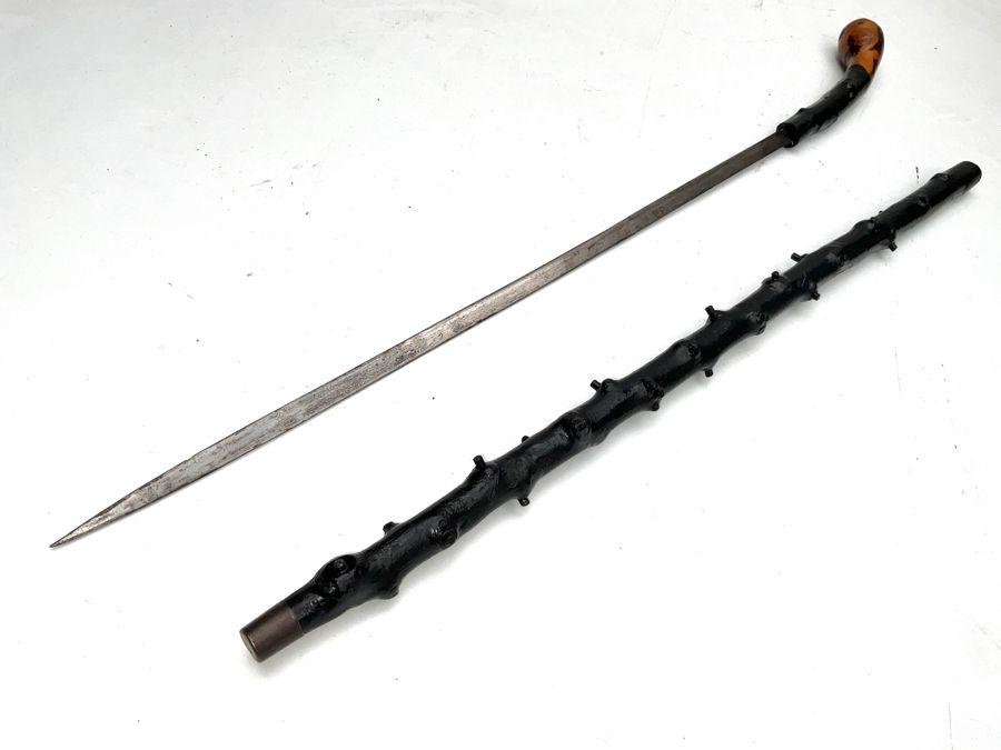 Gentlemans Walking Stick / Sword Stick - Irish Blackthorn (1 of 26)