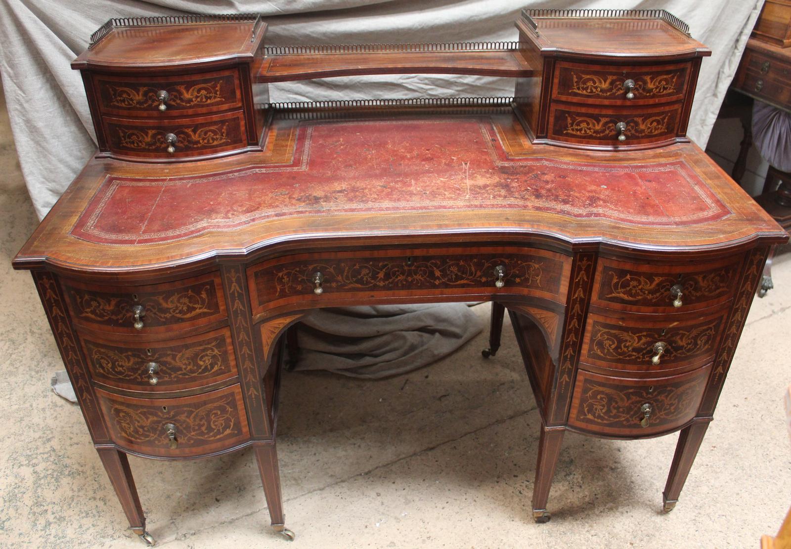 English Inlaid Desk (1 of 9)