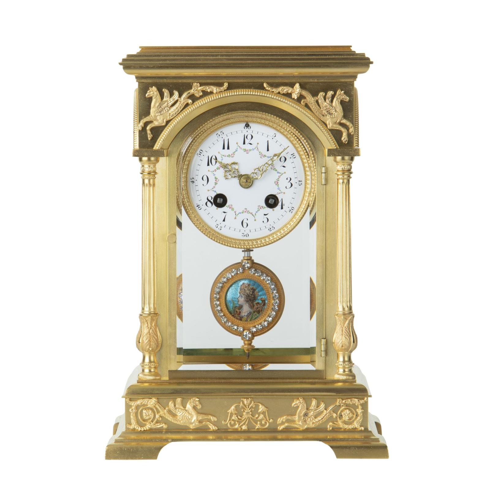 Exquisite French Four Glass Mantel Clock (1 of 2) Exquisite French Four Glass Mantel Clock (1 of 2)