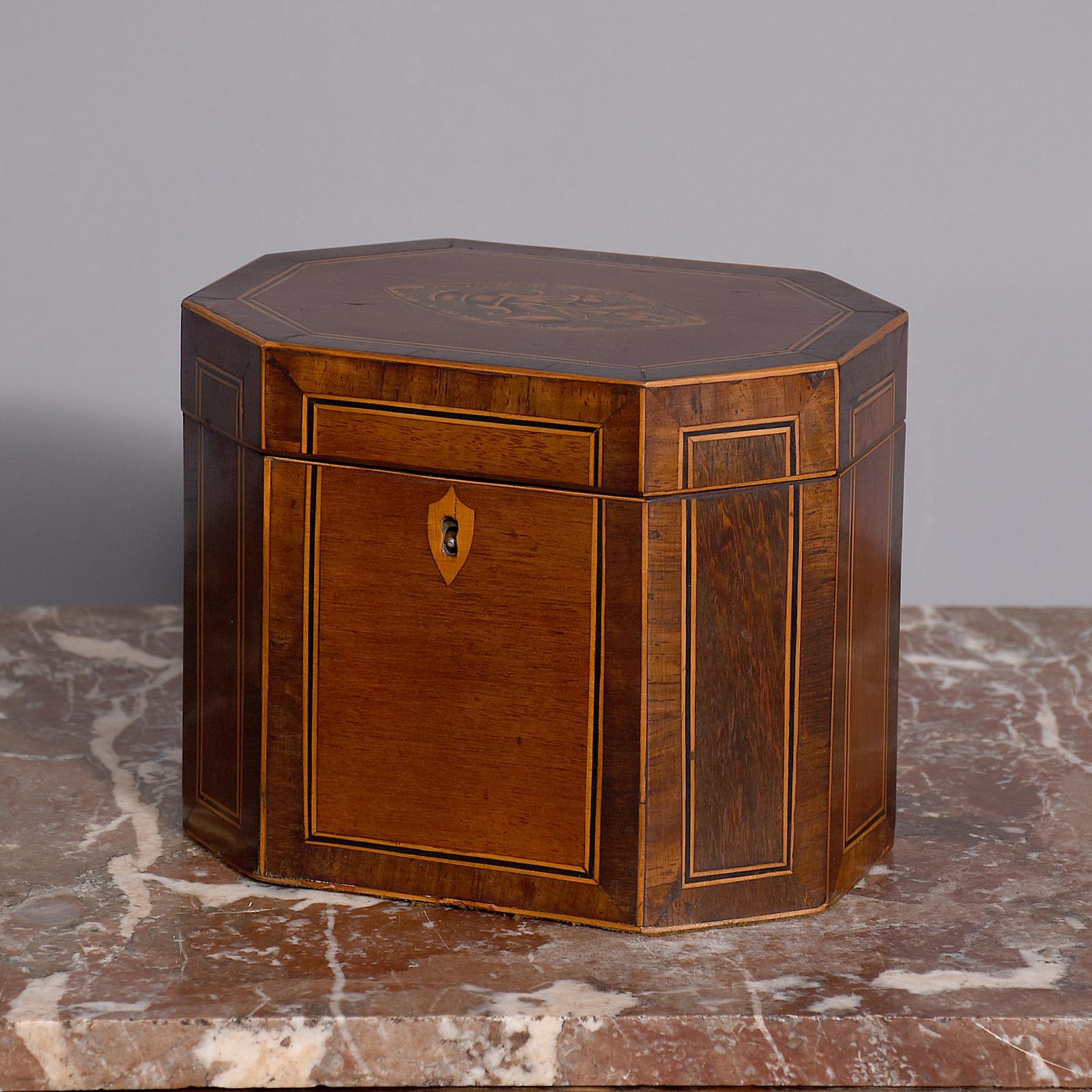 George III Mahogany Tea Caddy (1 of 5)