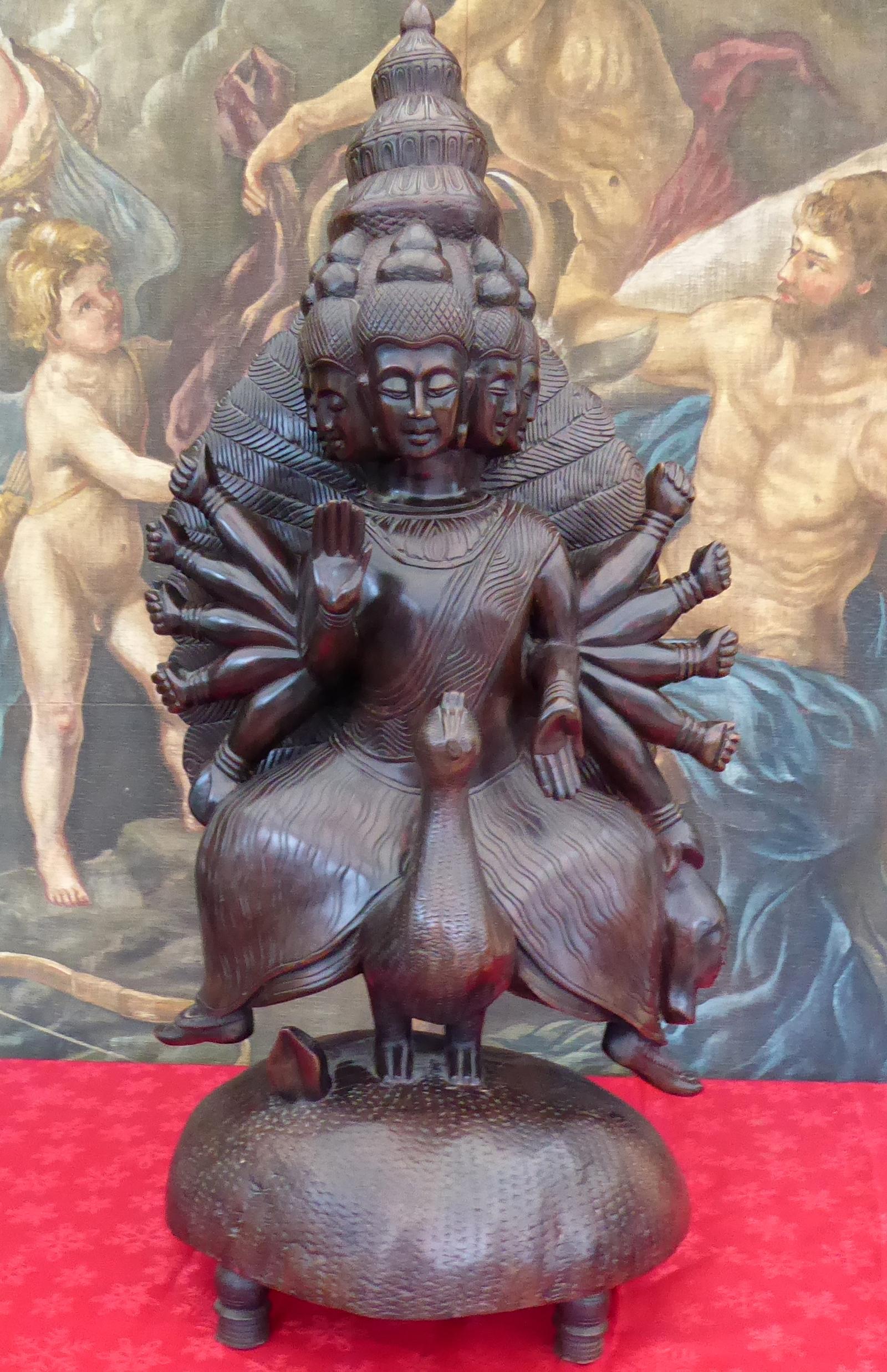 Lord Kartikeya temple statue 3 ft 6 weighs 51 kgs 1930,s (1 of 18)