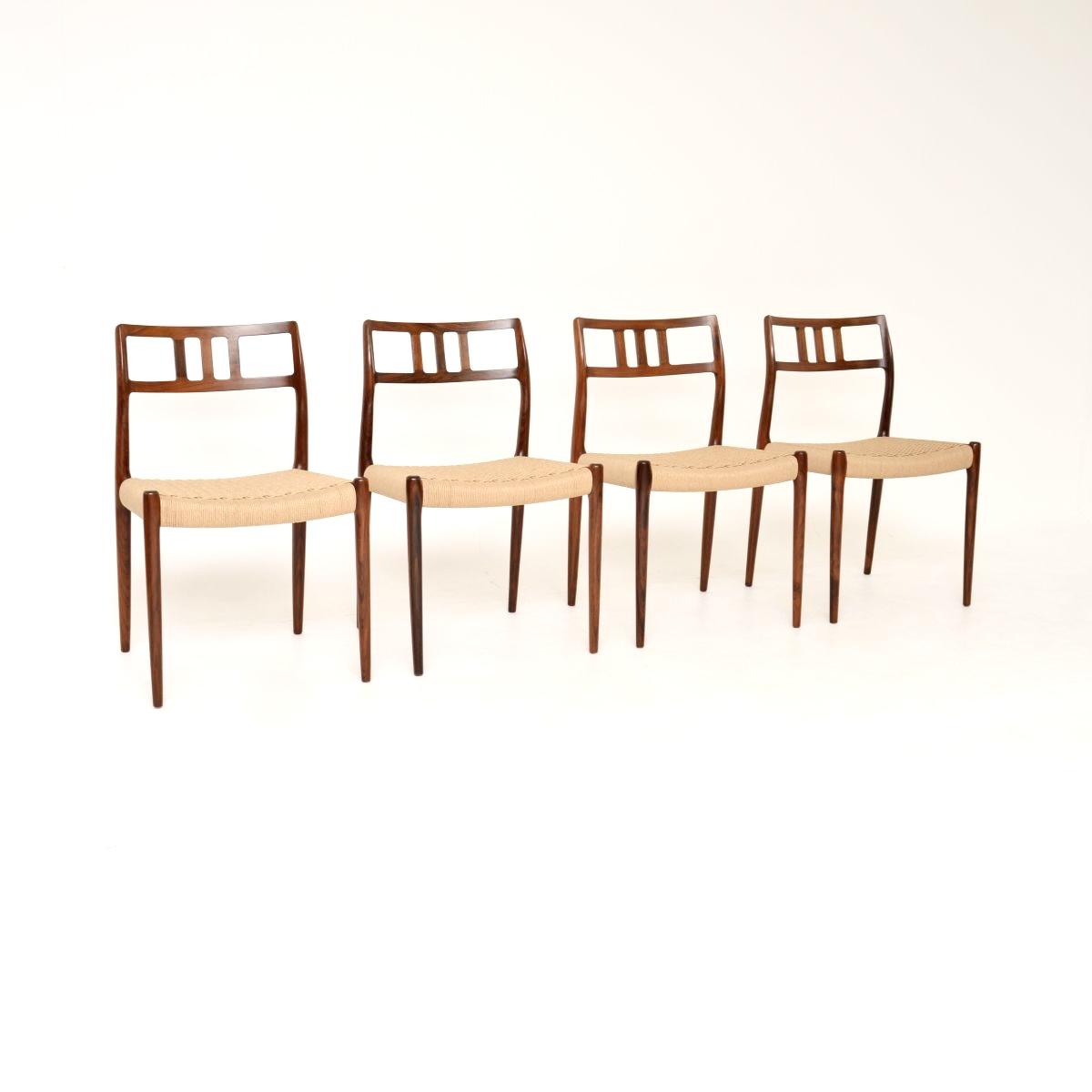 Set of Four Danish Vintage Rosewood Model 79 Chairs by Niels Moller (1 of 14) Set of Four Danish Vintage Rosewood Model 79 Chairs by Niels Moller (1 of 14)