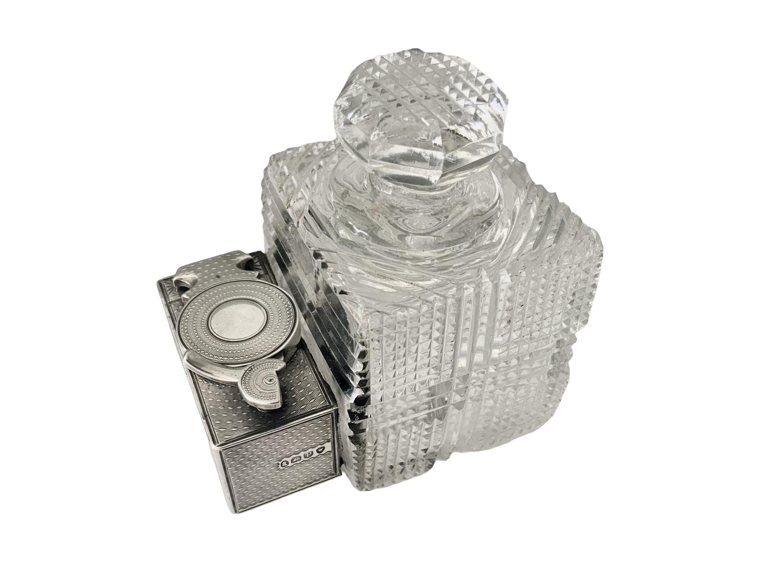 Rare Silver & Glass Travelling Lockdown Inkwell (1 of 8) Rare Silver & Glass Travelling Lockdown Inkwell (1 of 8)