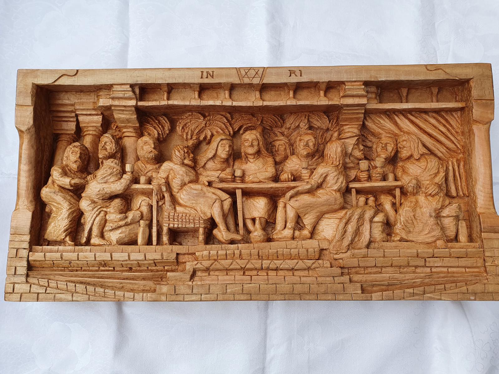 'Last Supper' High Relief Carving in Lime Wood, by Scottish Sculptor Alan Lees (1 of 9)