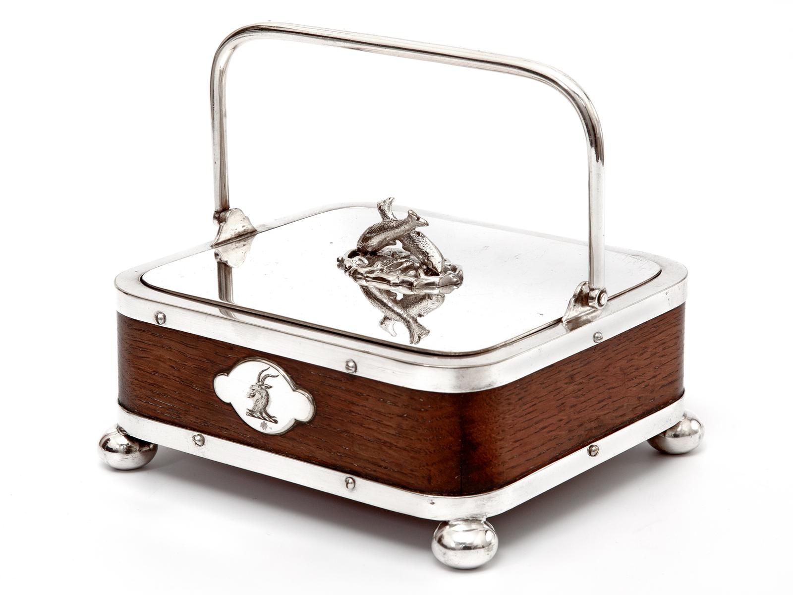 Victorian Oak and Silver Plate Sardine or Butter Dish with Cut Glass Liner (1 of 7) Victorian Oak and Silver Plate Sardine or Butter Dish with Cut Glass Liner (1 of 7)