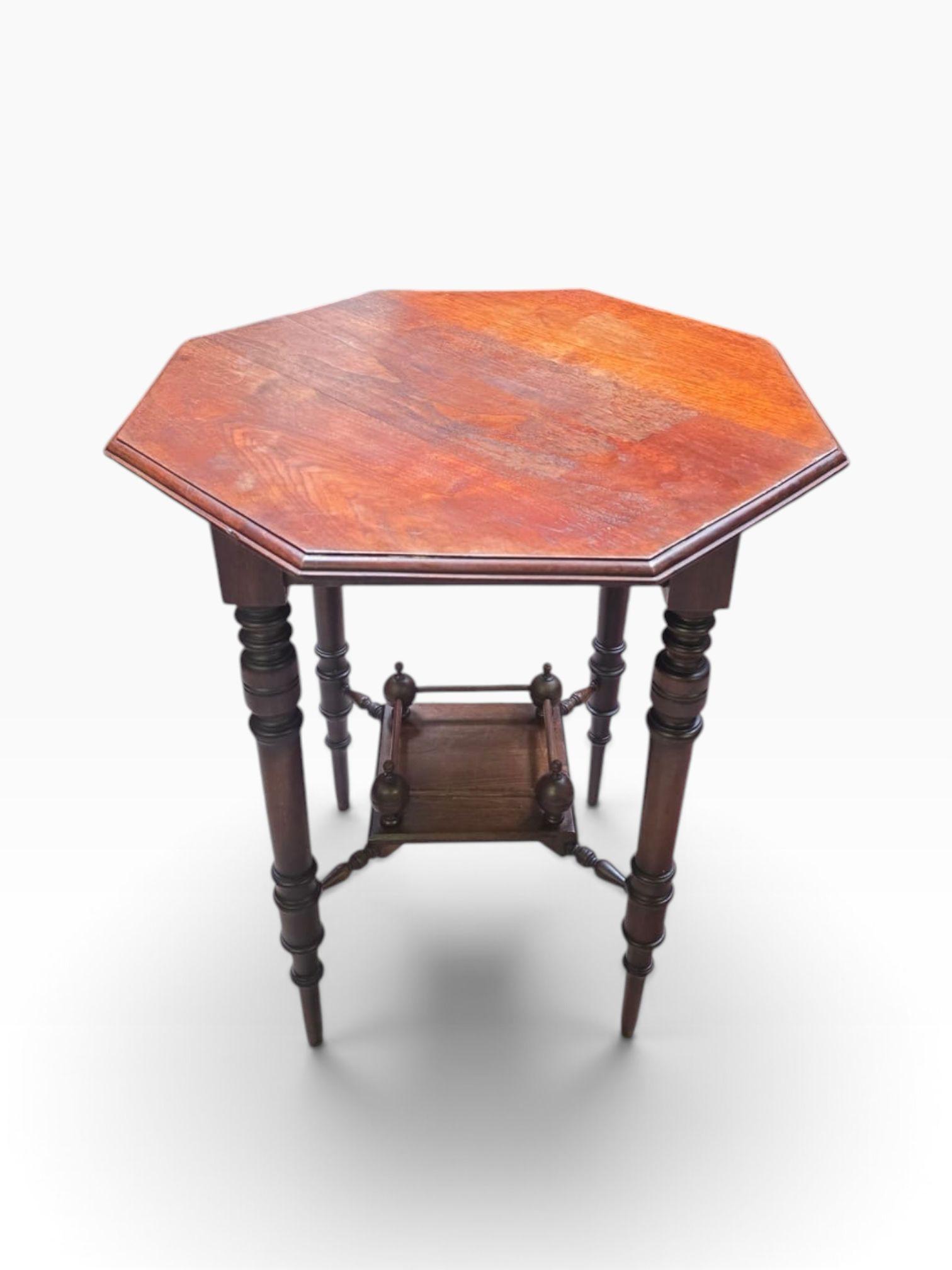 Antique Victorian Mahogany Octagonal Occasional Tablel / C'1890 (1 of 8) Antique Victorian Mahogany Octagonal Occasional Tablel / C'1890 (1 of 8)
