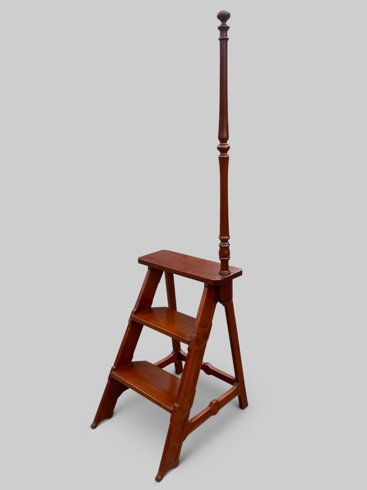 Set of 20th C Mahogany Polished Library Steps (1 of 4)