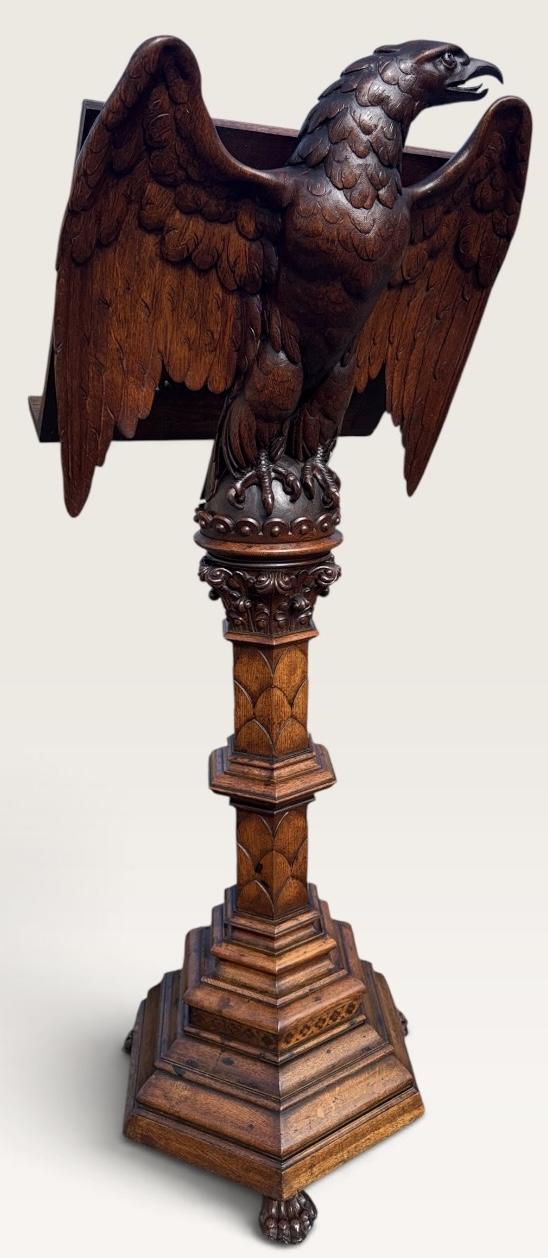 Large Carved Oak Lecturn with Eagle (1 of 13) Large Carved Oak Lecturn with Eagle (1 of 13)