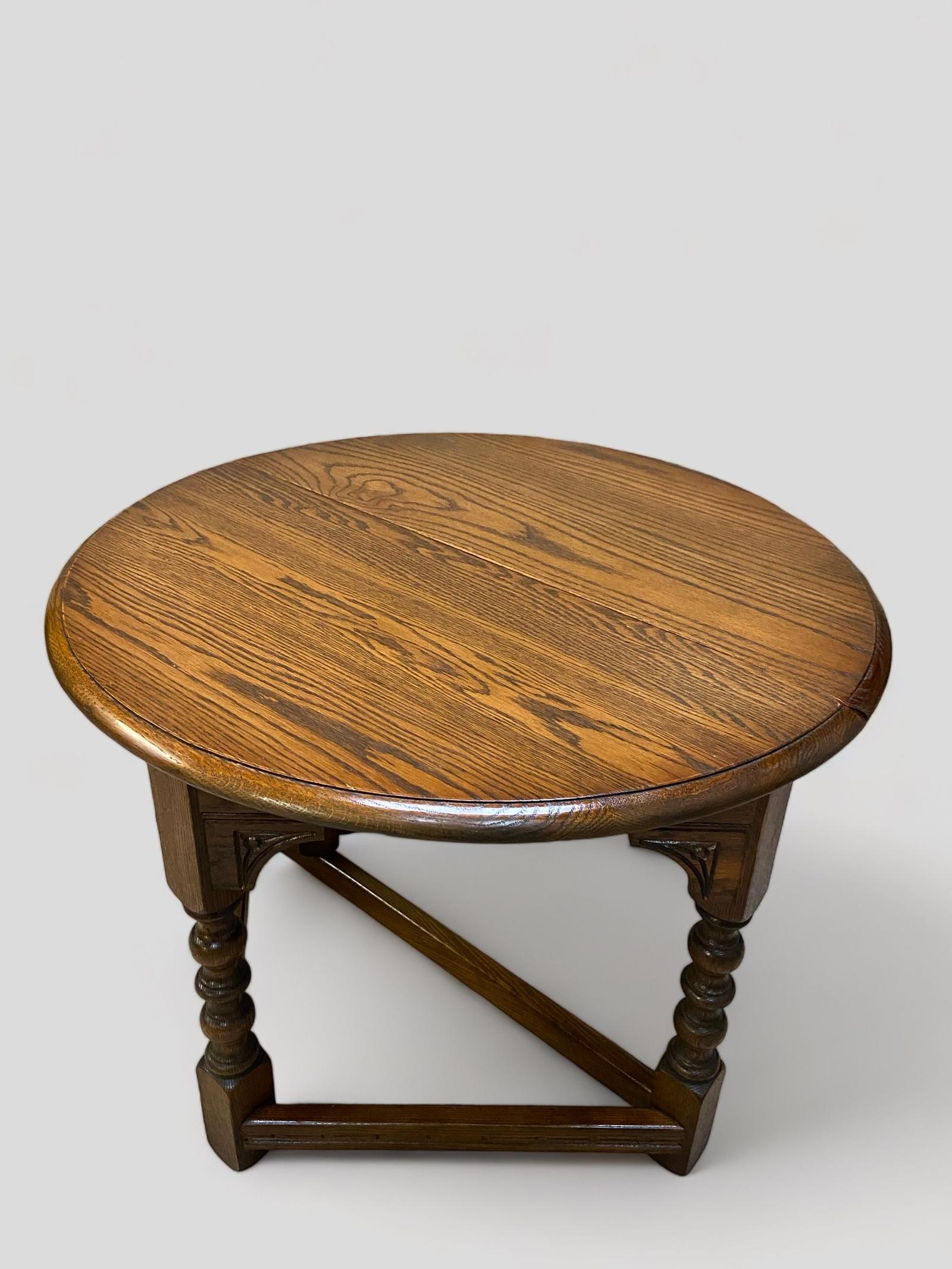 Vintage Old Charm Wood Brothers / Light Oak / Coffee Table / Drop Leaf Table (1 of 10)