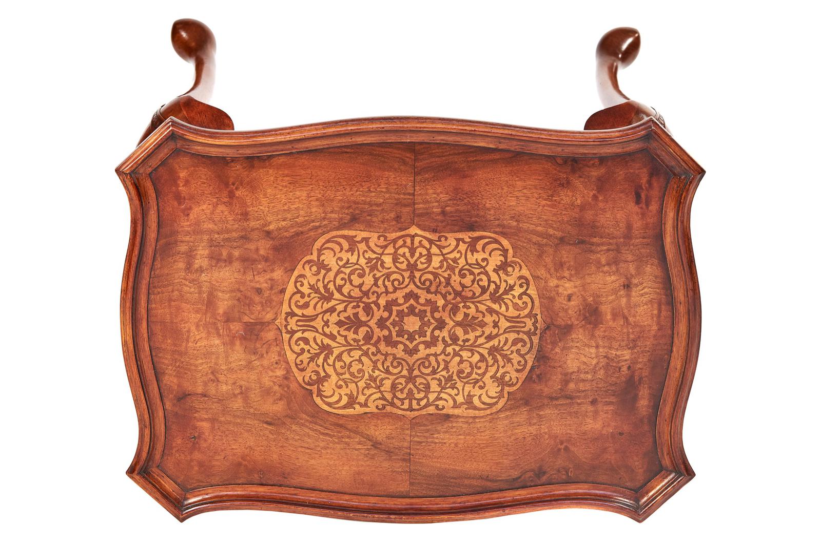 Queen Anne revival walnut coffee table (1 of 8)