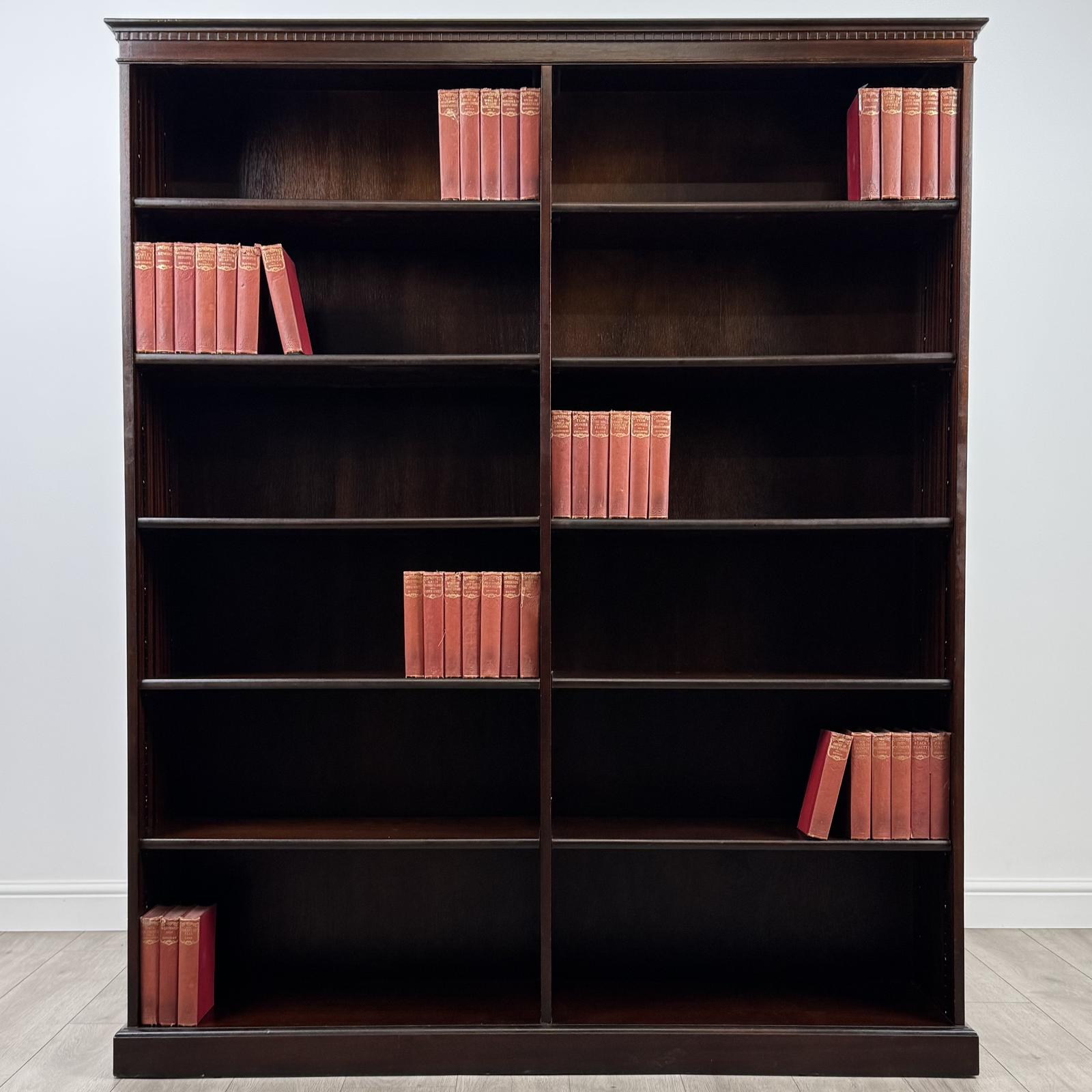 Antique 20th Century Large Open Bookcase In Mahogany (1 of 10)