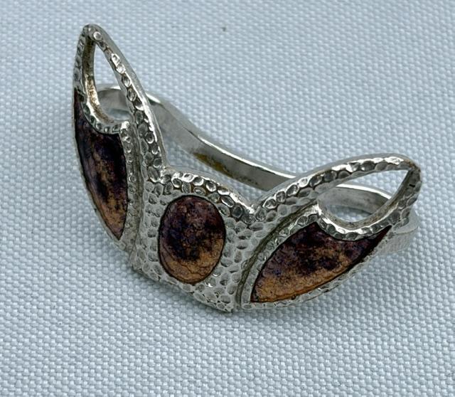 Silver & Enamel Arts & Crafts Scarf Ring (1 of 6) Silver & Enamel Arts & Crafts Scarf Ring (1 of 6)