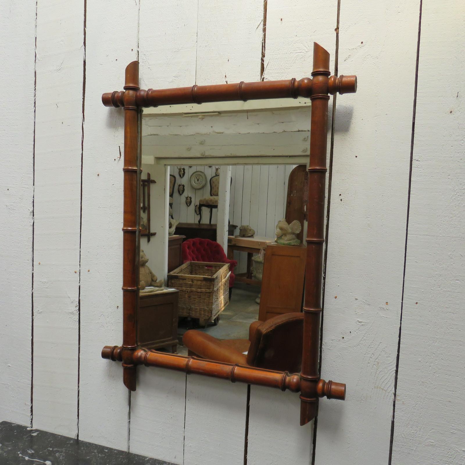 Antique Faux Bamboo Mirror (1 of 7)