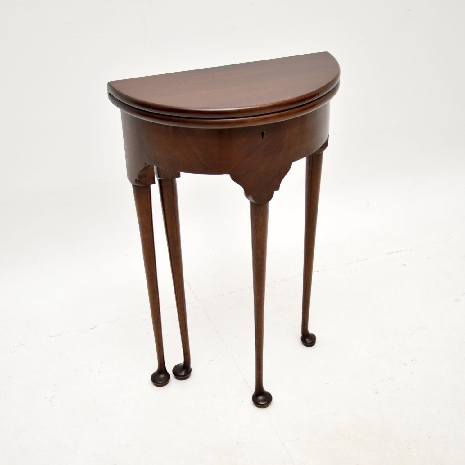 Antique Georgian Mahogany Demi Lune Side Table (1 of 9) Antique Georgian Mahogany Demi Lune Side Table (1 of 9)