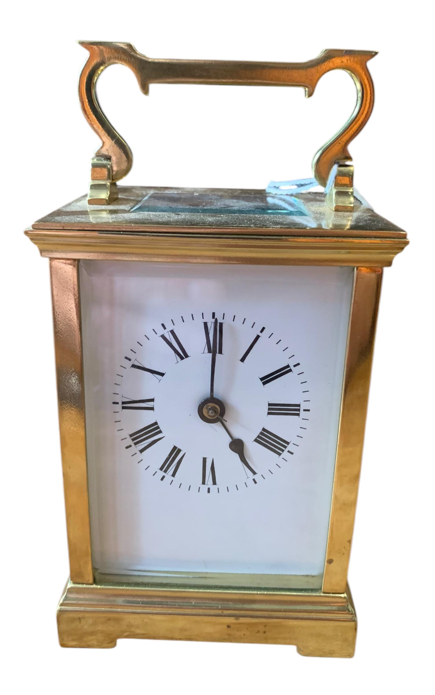 Fantastic Large Antique Gong Striking Carriage Clock – ca 1900 (1 of 8)