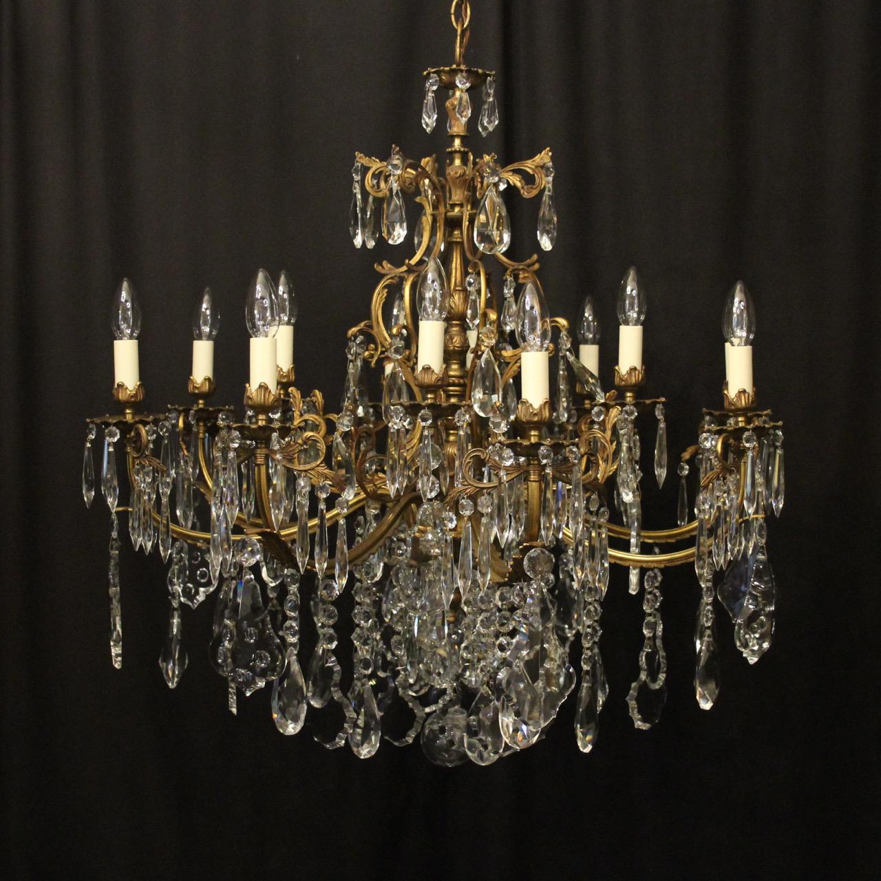French 12 Light Gilded Bronze Antique Chandelier (1 of 10) French 12 Light Gilded Bronze Antique Chandelier (1 of 10)