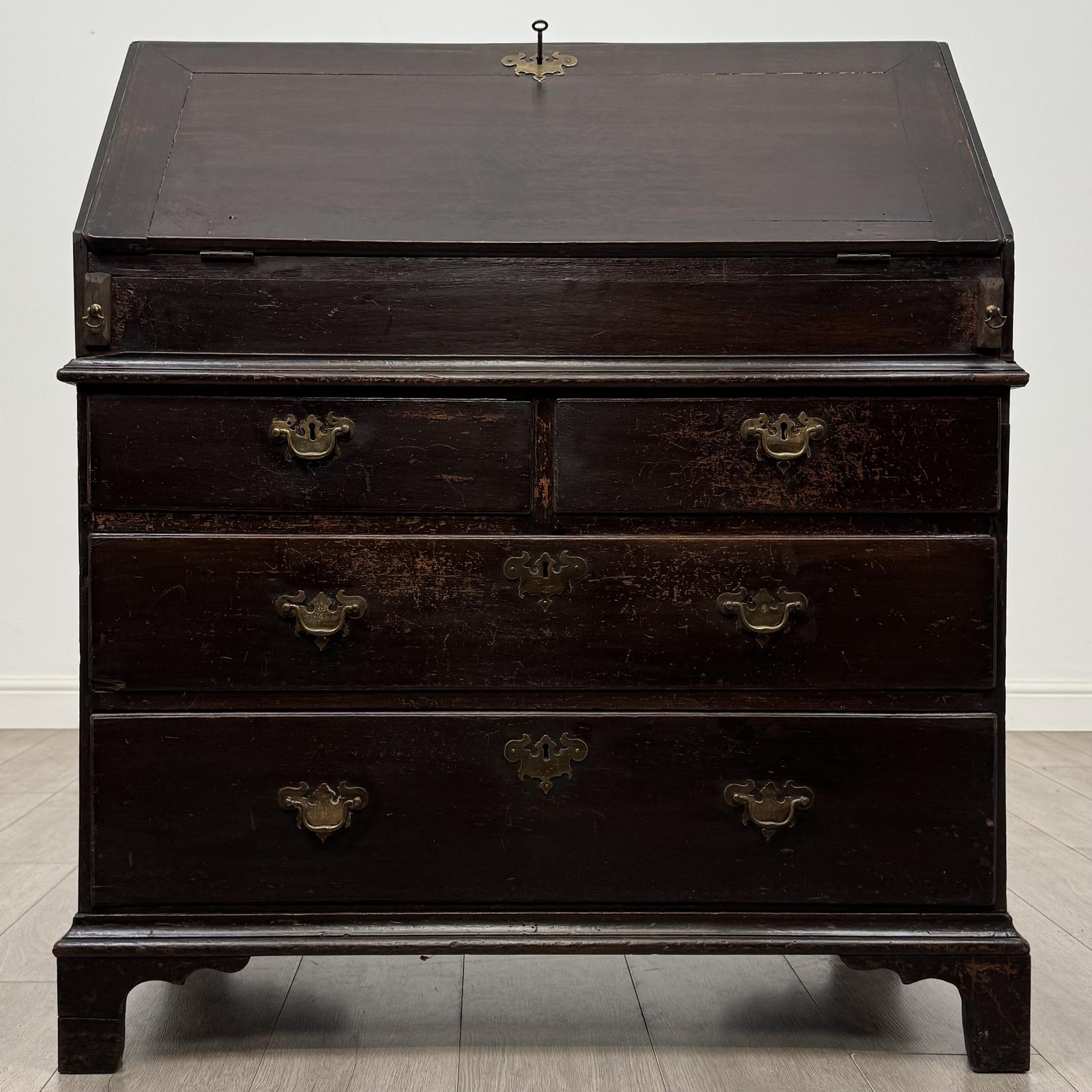Antique 18th Century Rustic Georgian Bureau in Oak (1 of 14) Antique 18th Century Rustic Georgian Bureau in Oak (1 of 14)