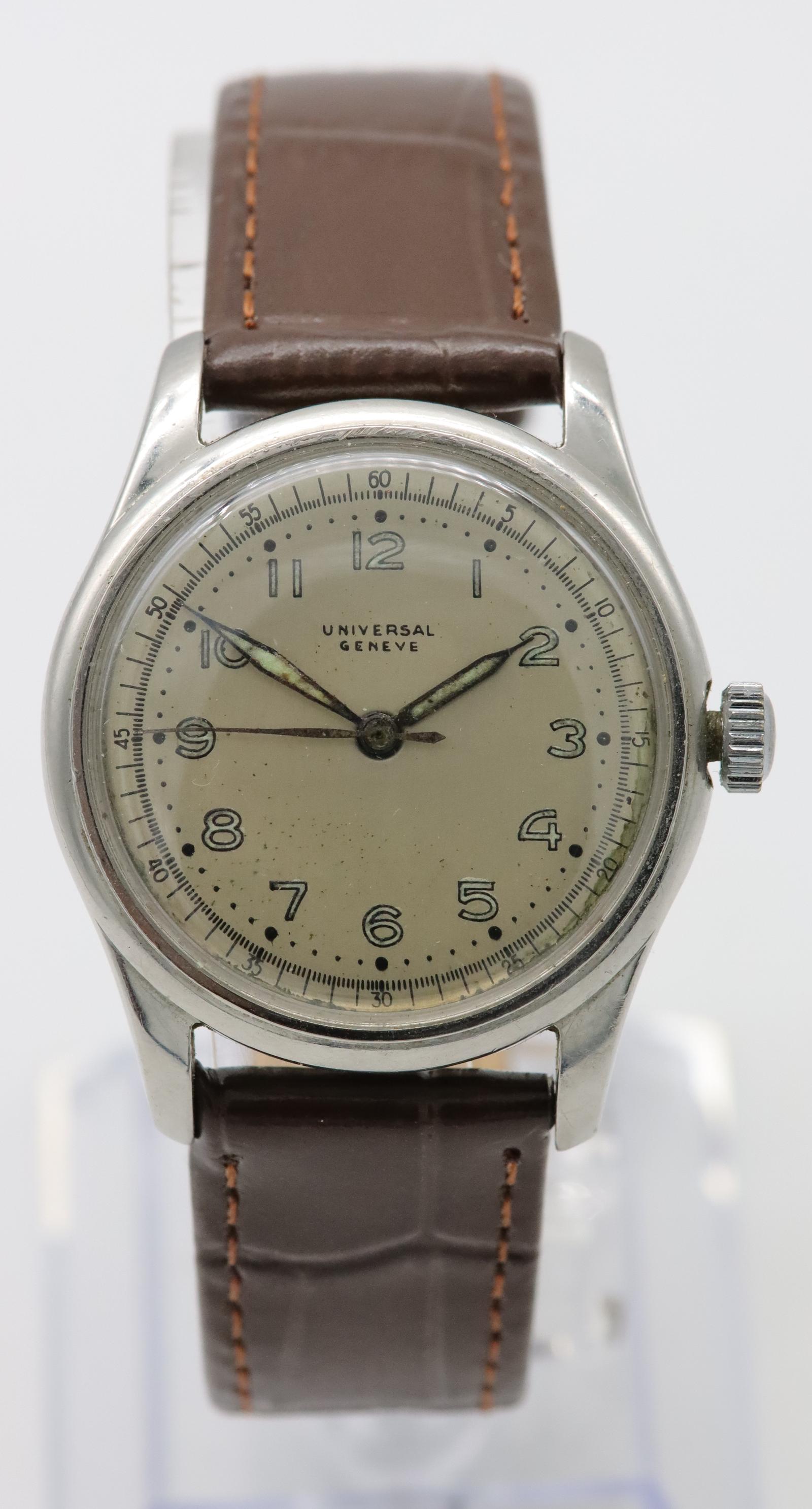 1949 Universal Geneve Stainless Steel Wristwatch (1 of 8)