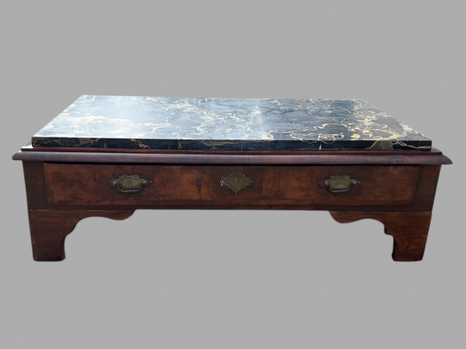 A Late 18thc Walnut and Marble Coffee Table (1 of 6) A Late 18thc Walnut and Marble Coffee Table (1 of 6)