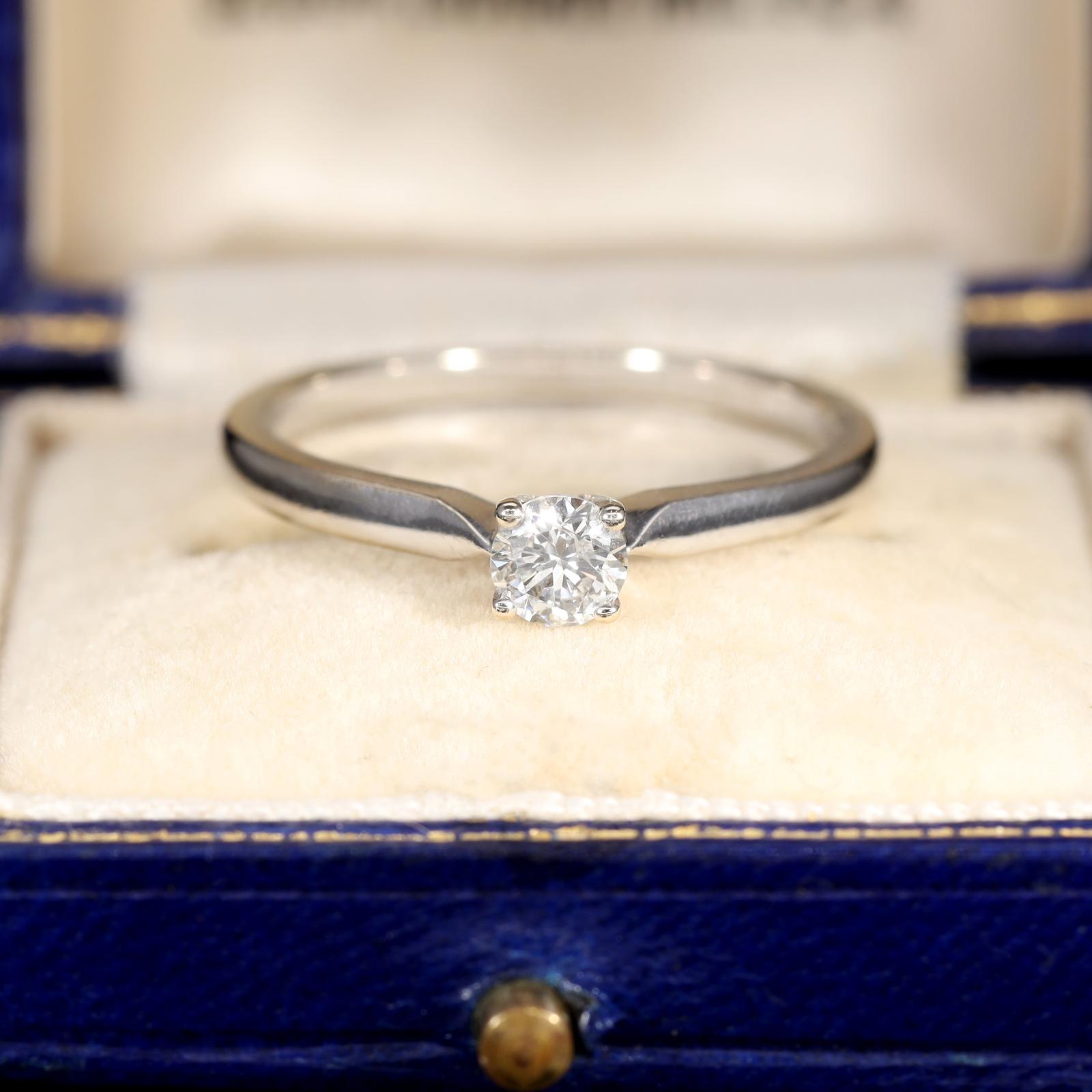 The Vintage Brilliant Cut Diamond Solitaire Petite Ring (1 of 9)